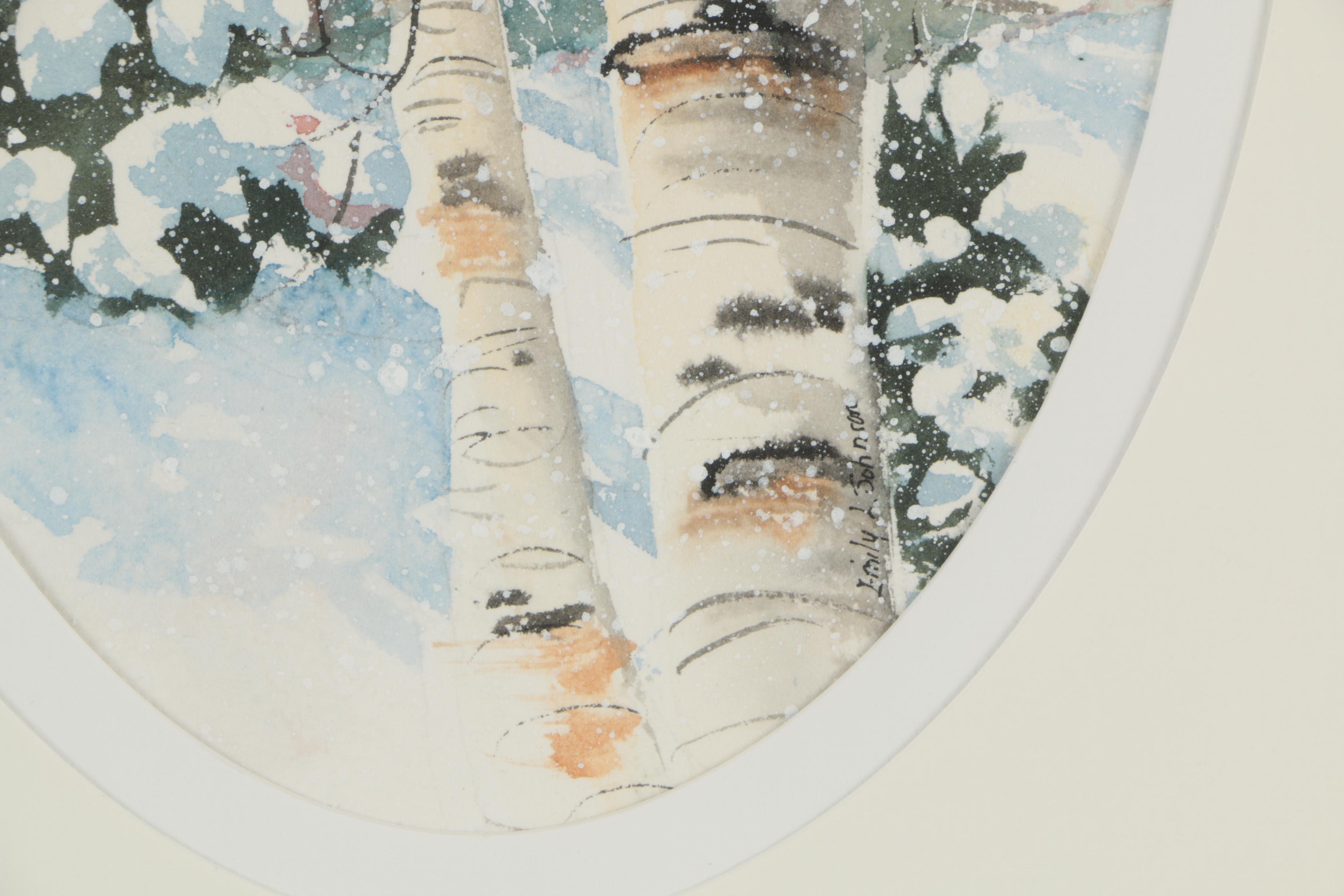 Emily L. Johnson Watercolor and Gouache Paintings of Birds