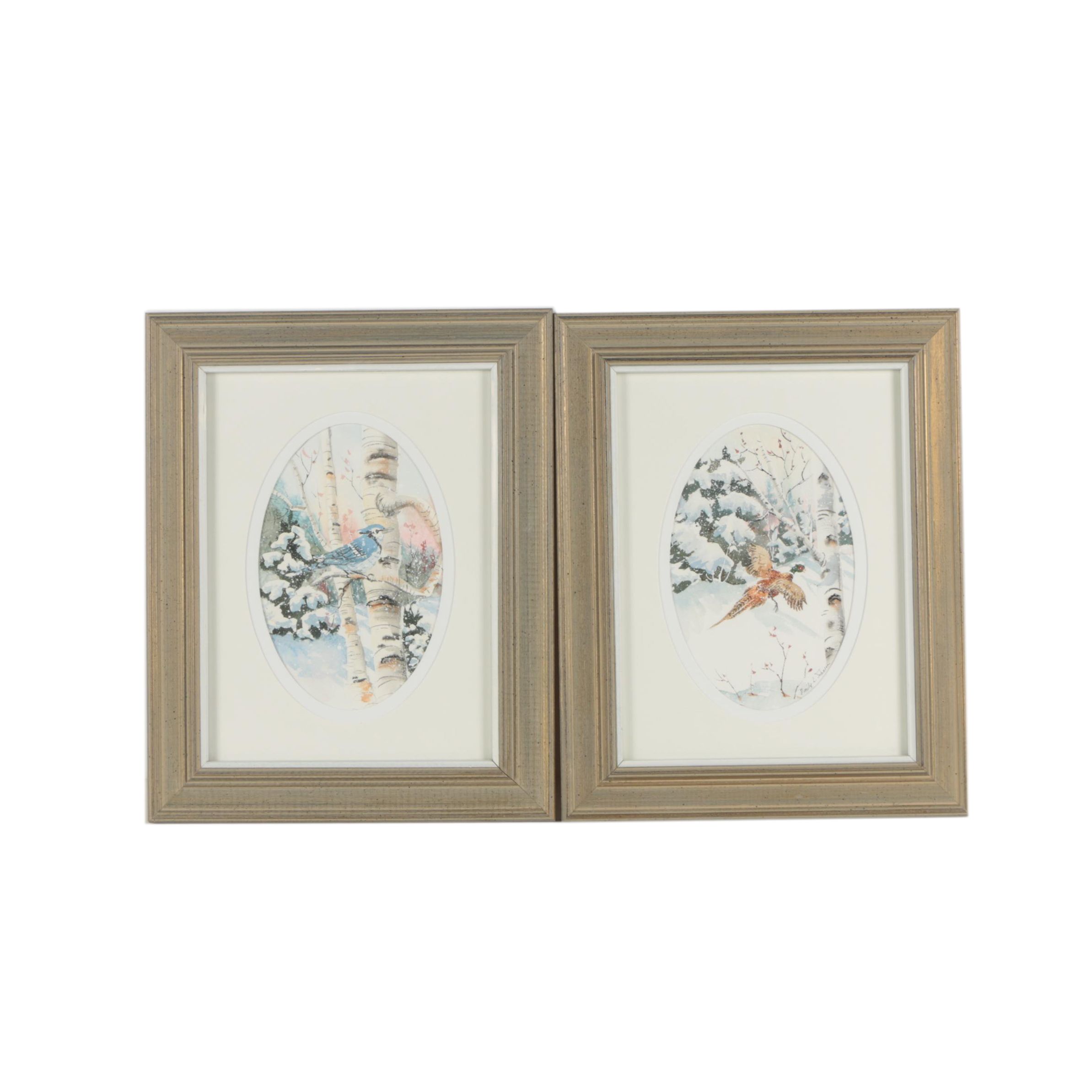 Emily L. Johnson Watercolor and Gouache Paintings of Birds