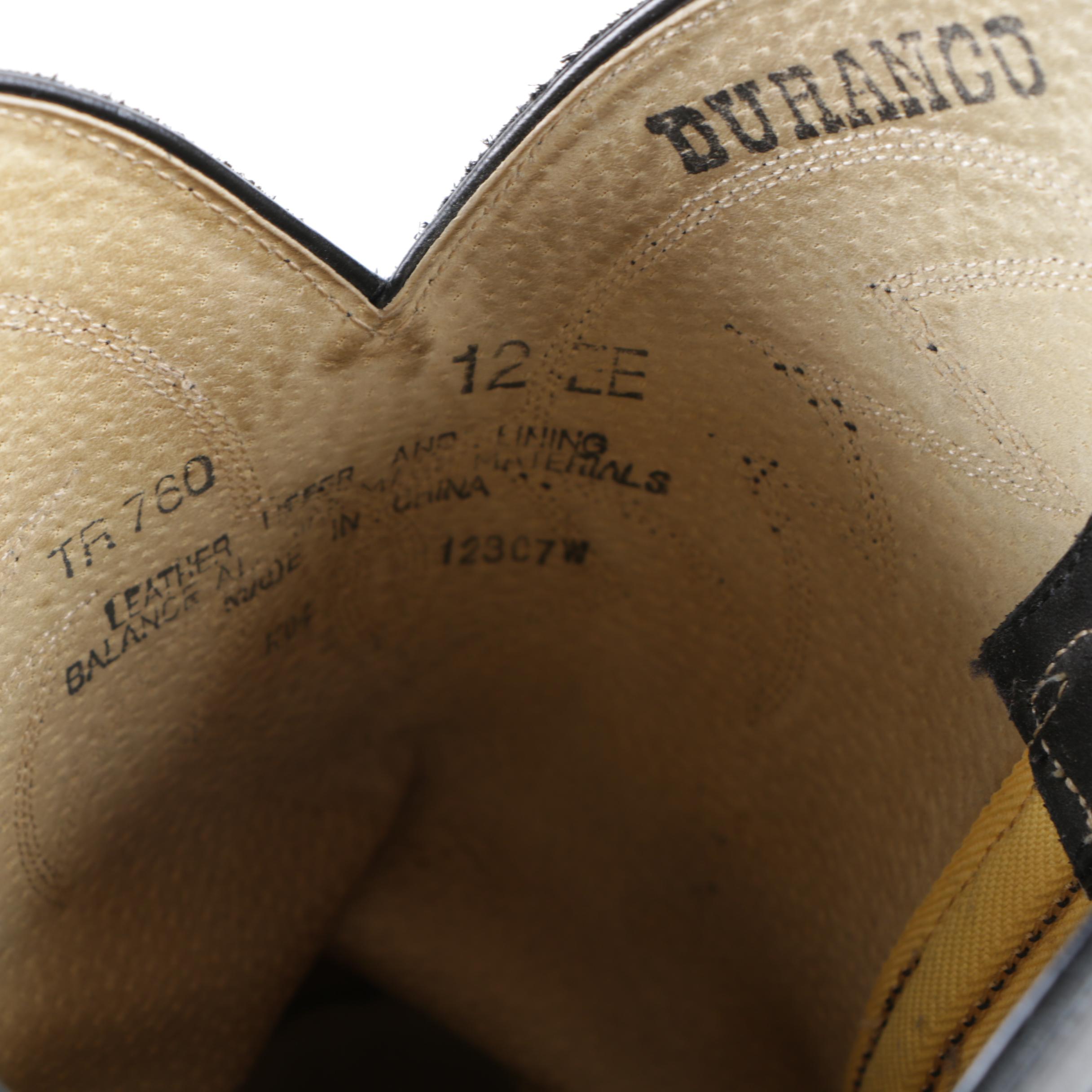 Men's Durango Oiled Black Leather Cowboy Boots