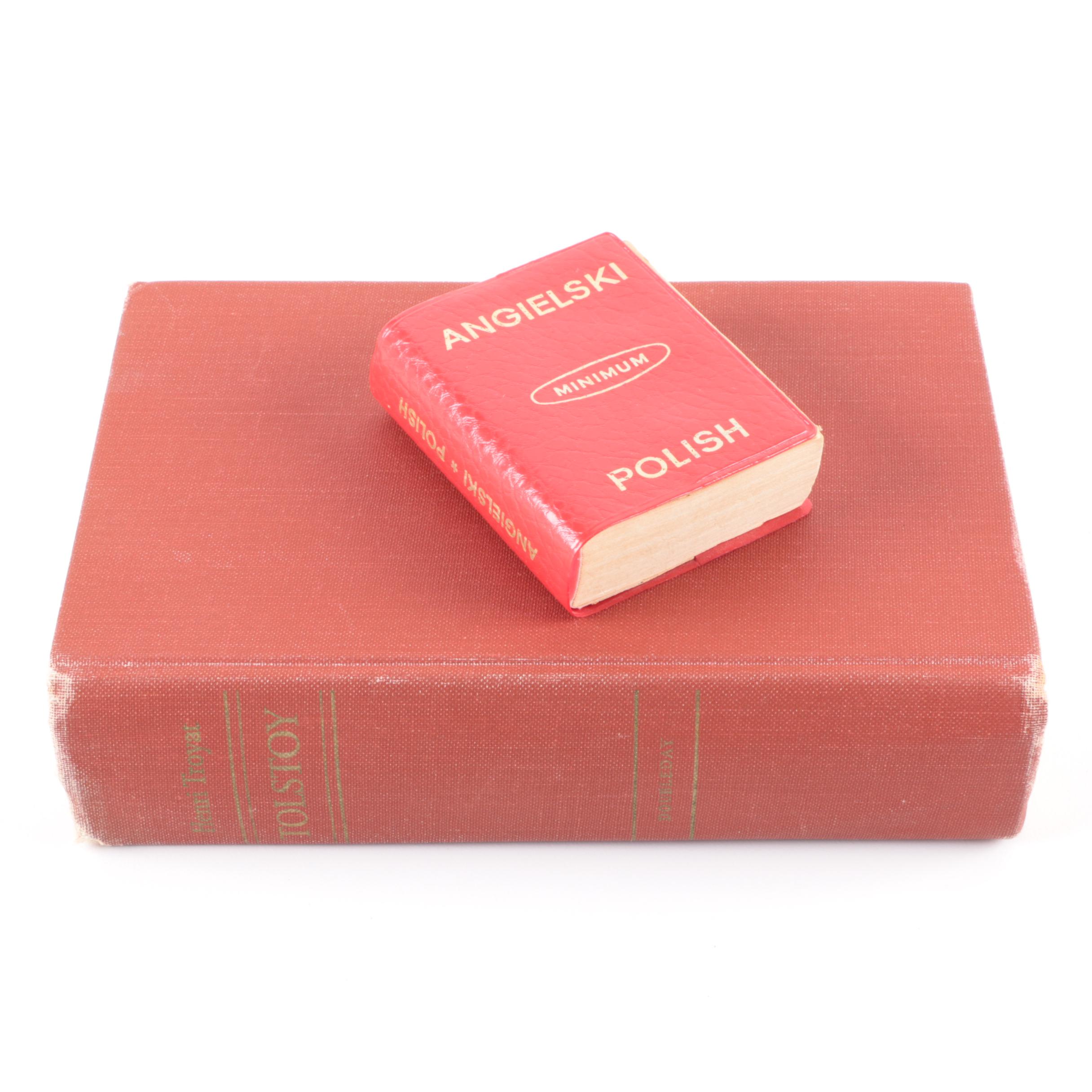 1967 "Tolstoy" by Henri Troyat and 1977 Polish Dictionary