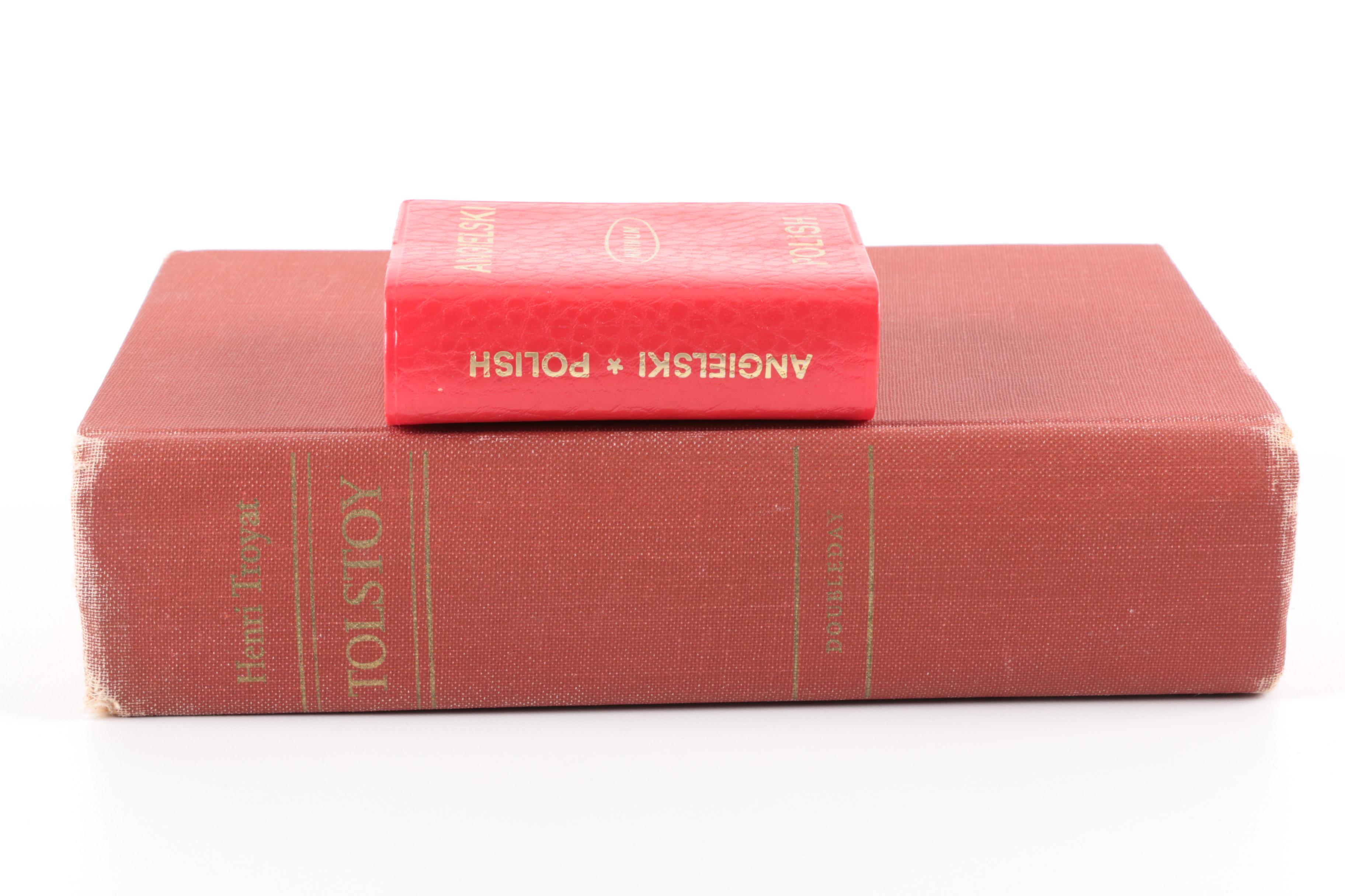 1967 "Tolstoy" by Henri Troyat and 1977 Polish Dictionary