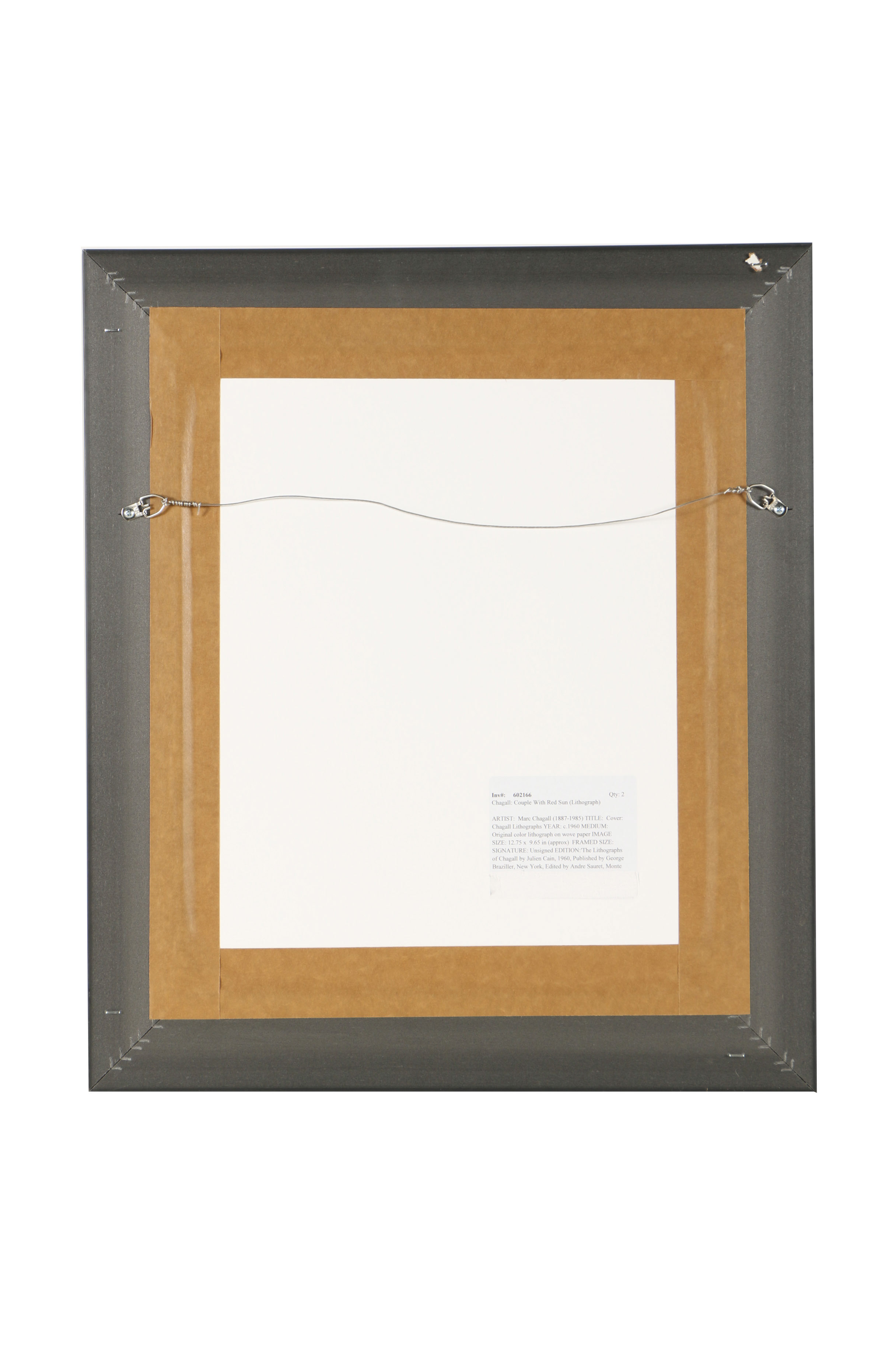 Lithograph Designed by Marc Chagall "Couple with Red Sun"