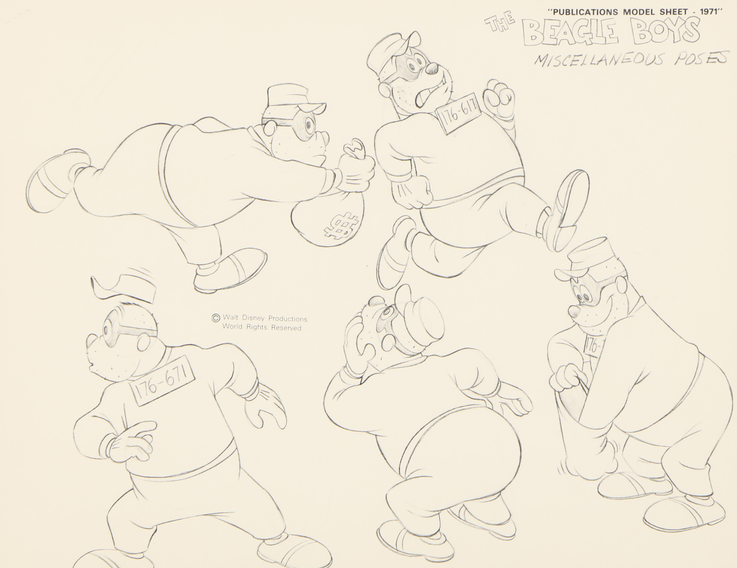 Halftone After Walt Disney Productions "The Beagle Boys"