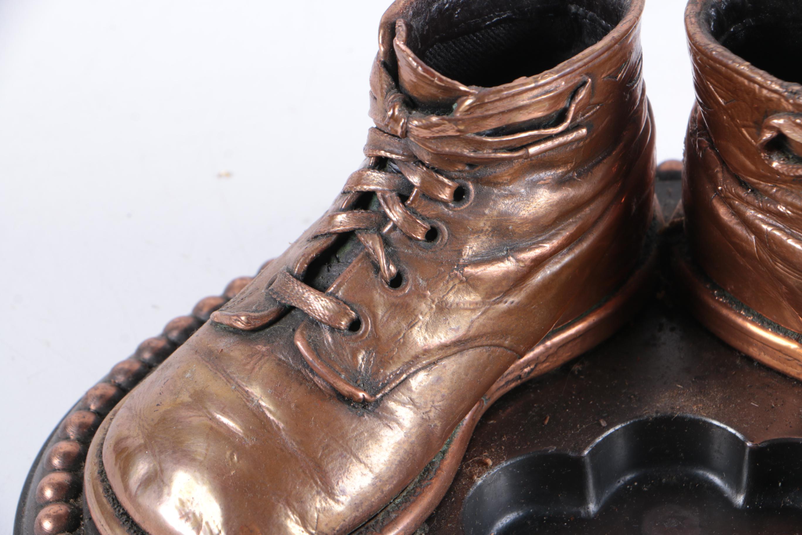 Vintage Bronze Baby Shoes