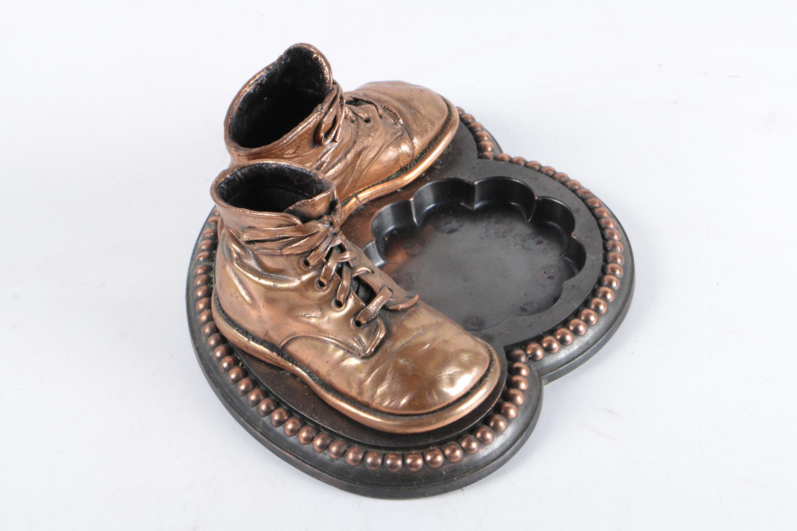 Vintage Bronze Baby Shoes