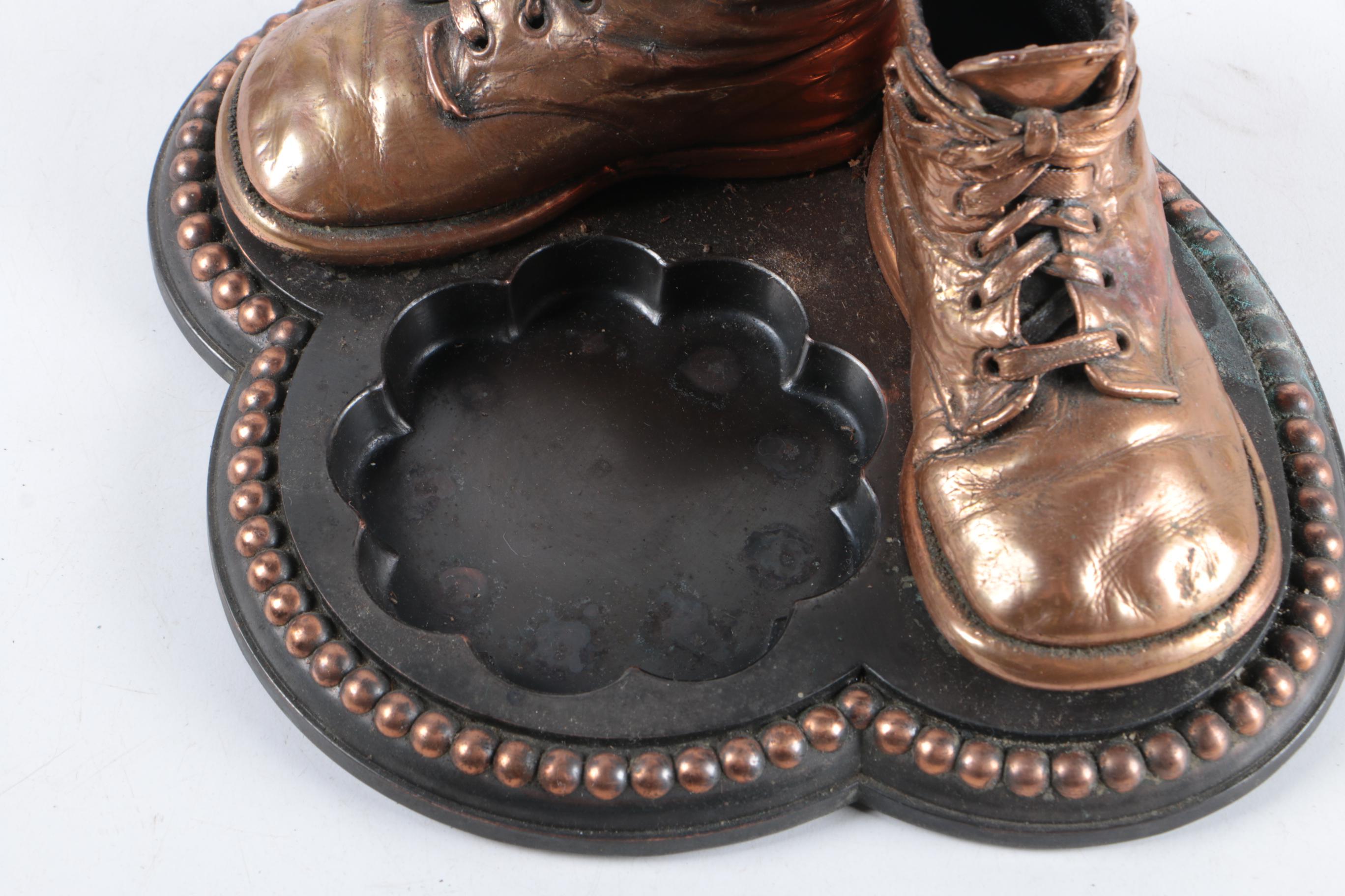 Vintage Bronze Baby Shoes