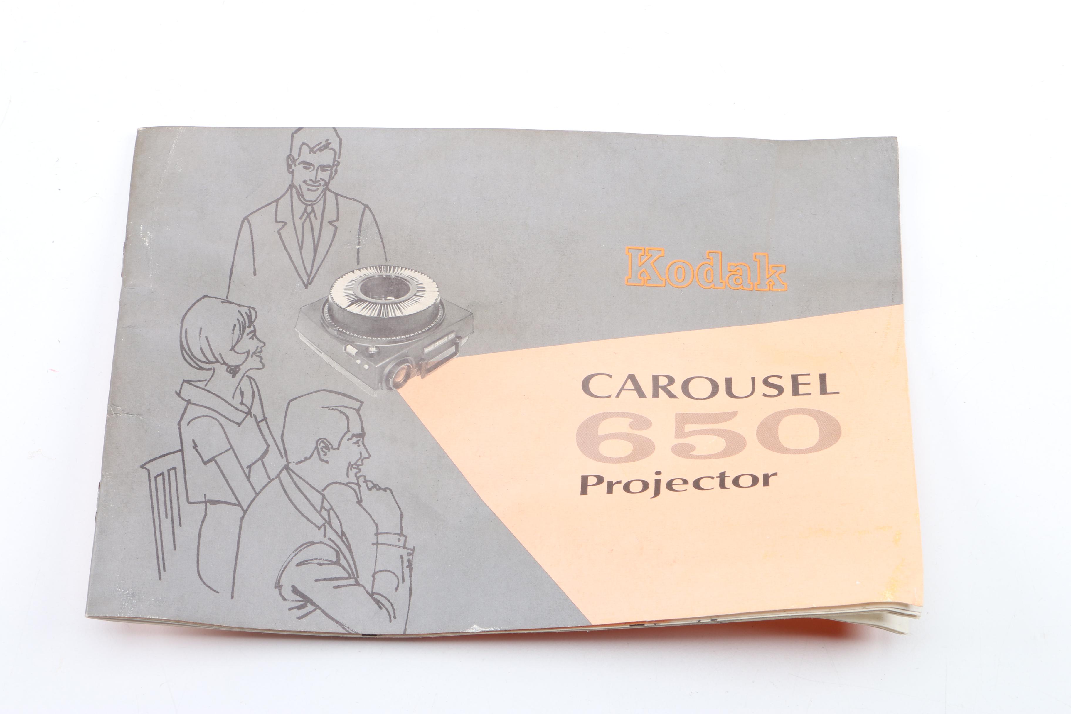 Kodak Carousel 650 Slide Projector and Accessories