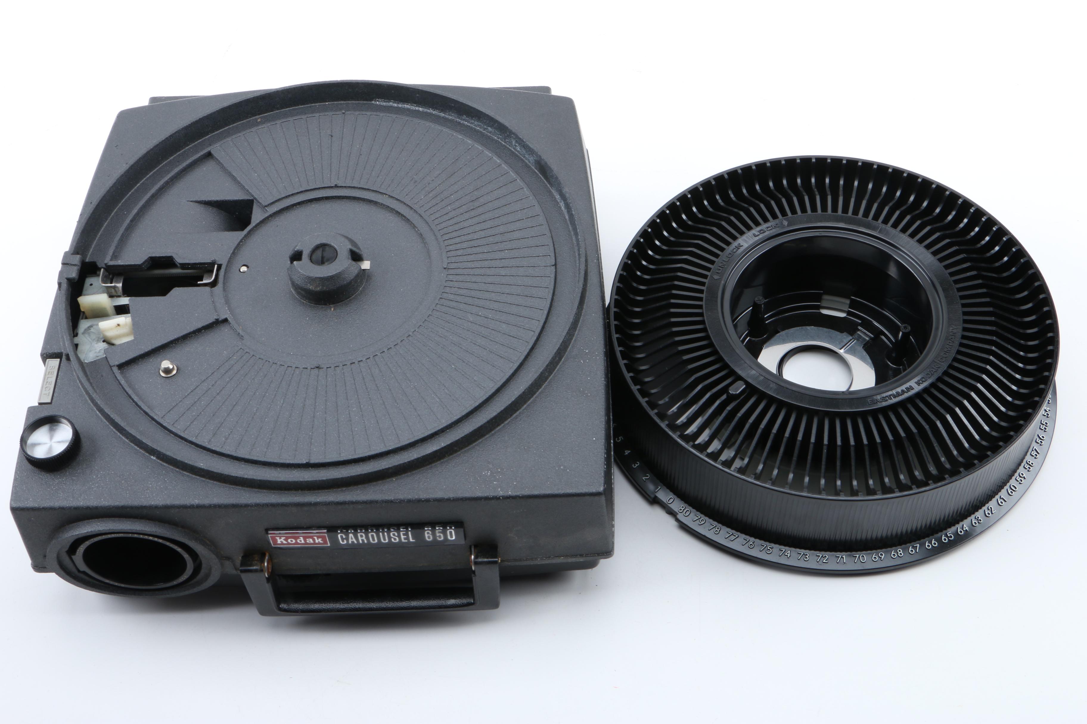 Kodak Carousel 650 Slide Projector and Accessories