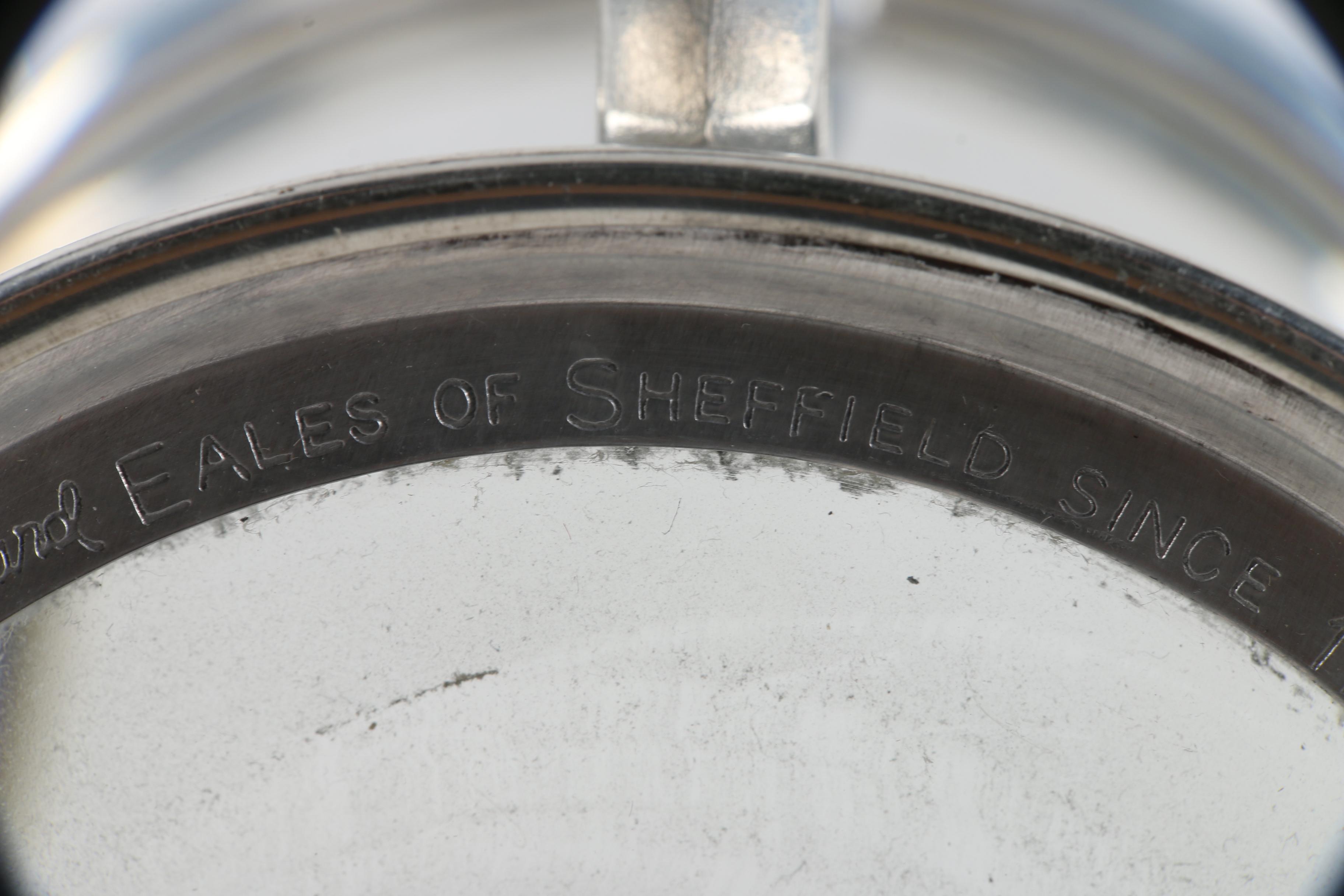 Vintage Glass-Bottomed English Pewter Steins, Including Eales of Sheffield