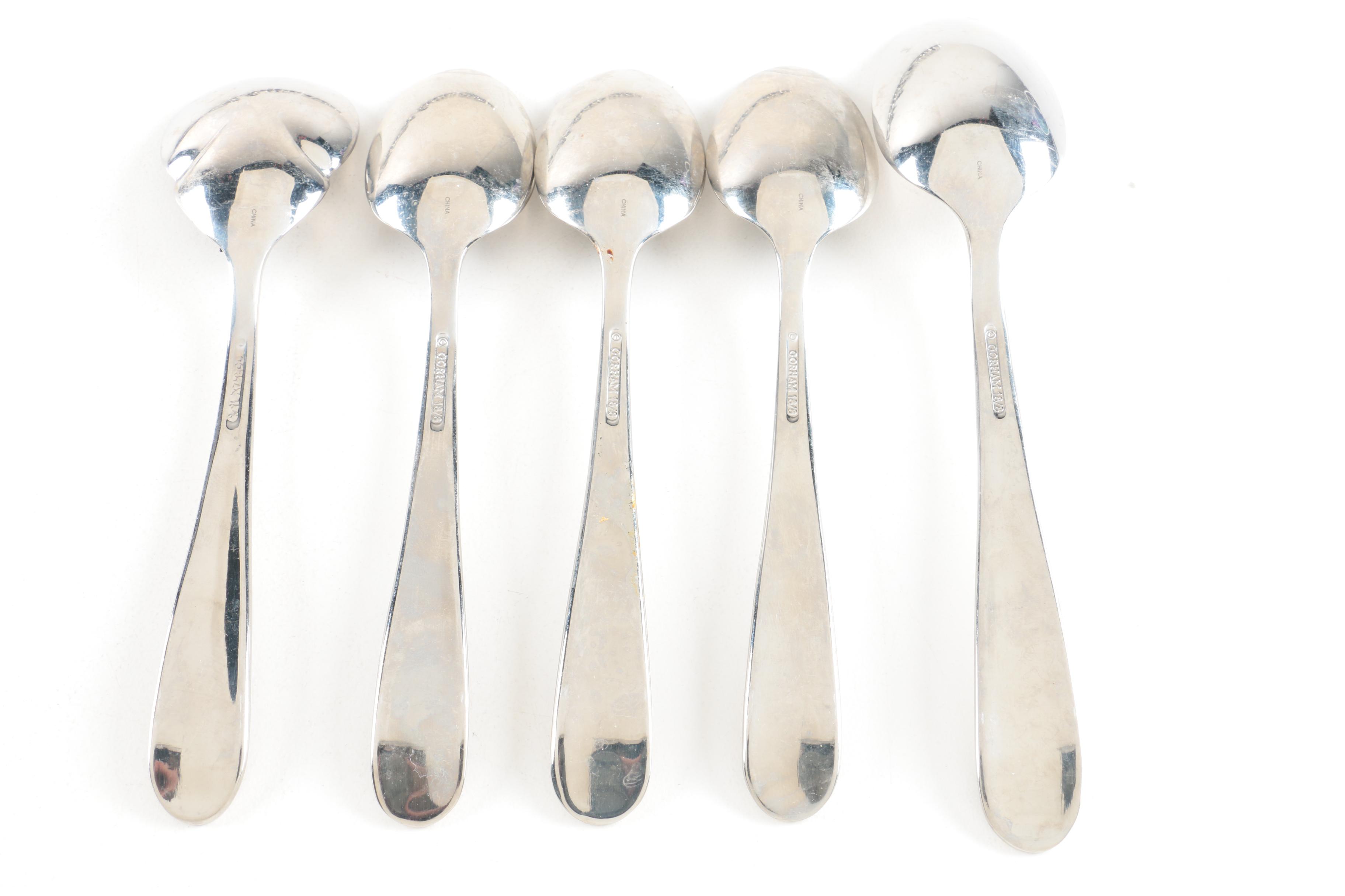 Kirk-Stieff "Williamsburg Royal Shell" Stainless Steel Spoons and Other Flatware