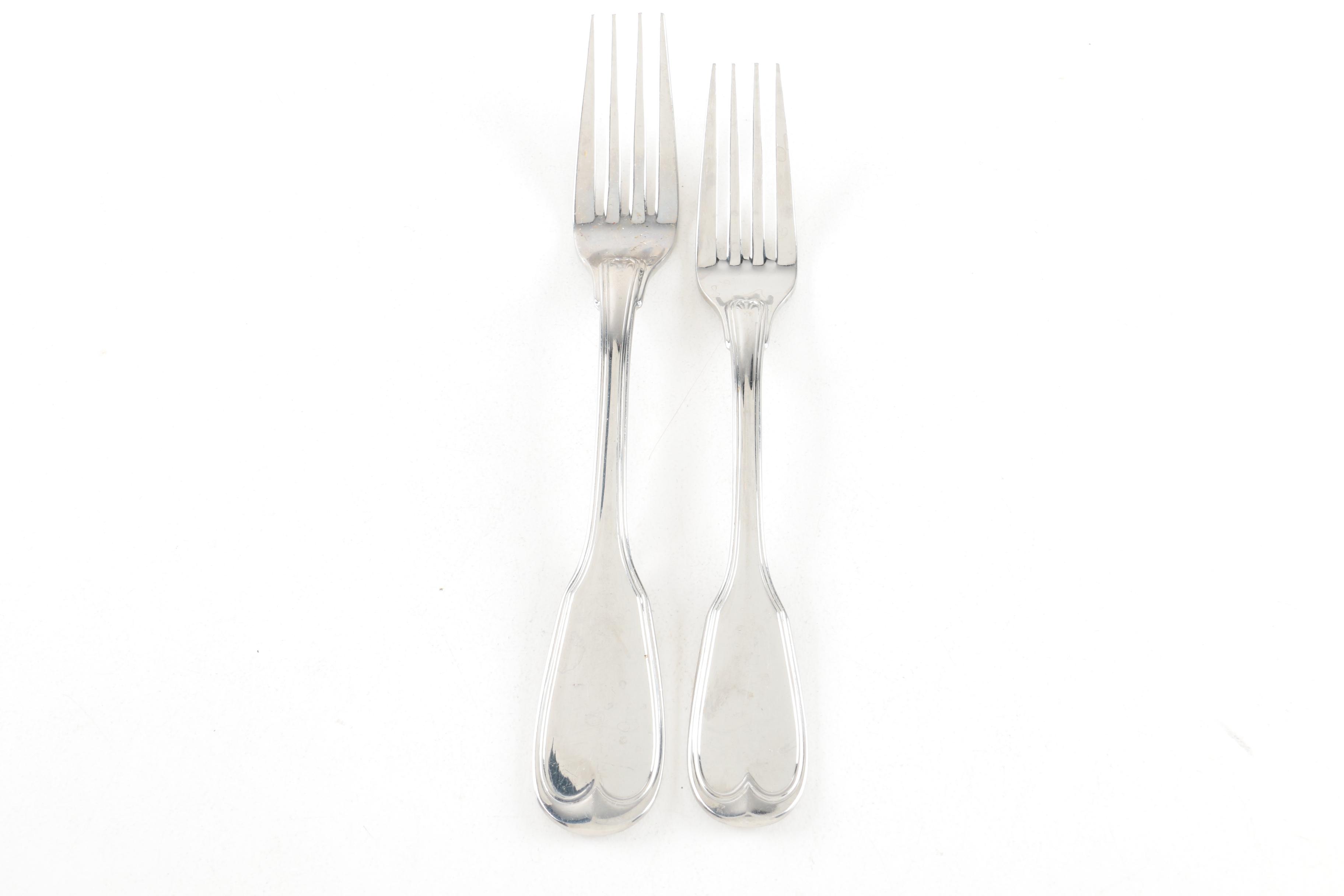 Kirk-Stieff "Williamsburg Royal Shell" Stainless Steel Spoons and Other Flatware