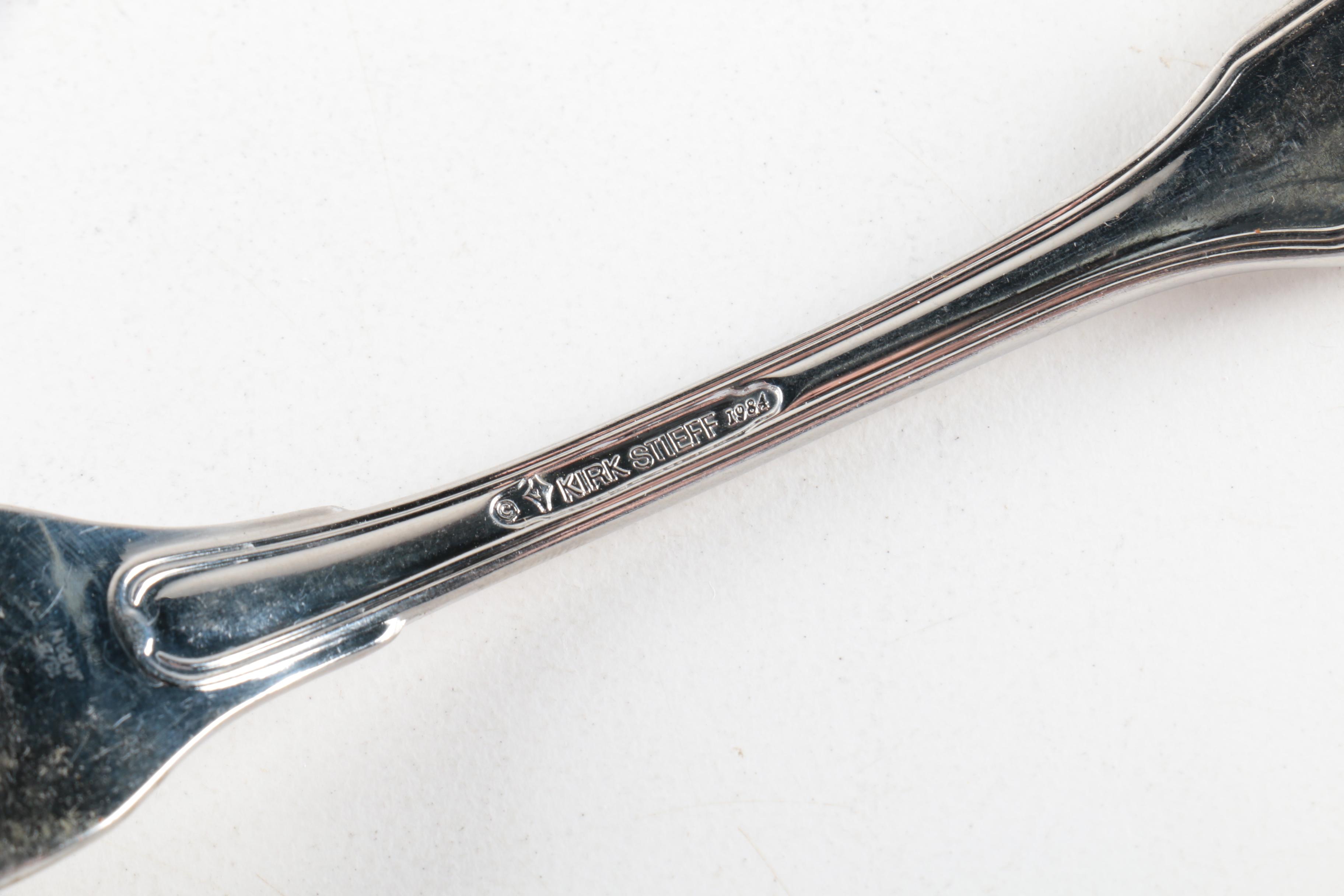 Kirk-Stieff "Williamsburg Royal Shell" Stainless Steel Spoons and Other Flatware