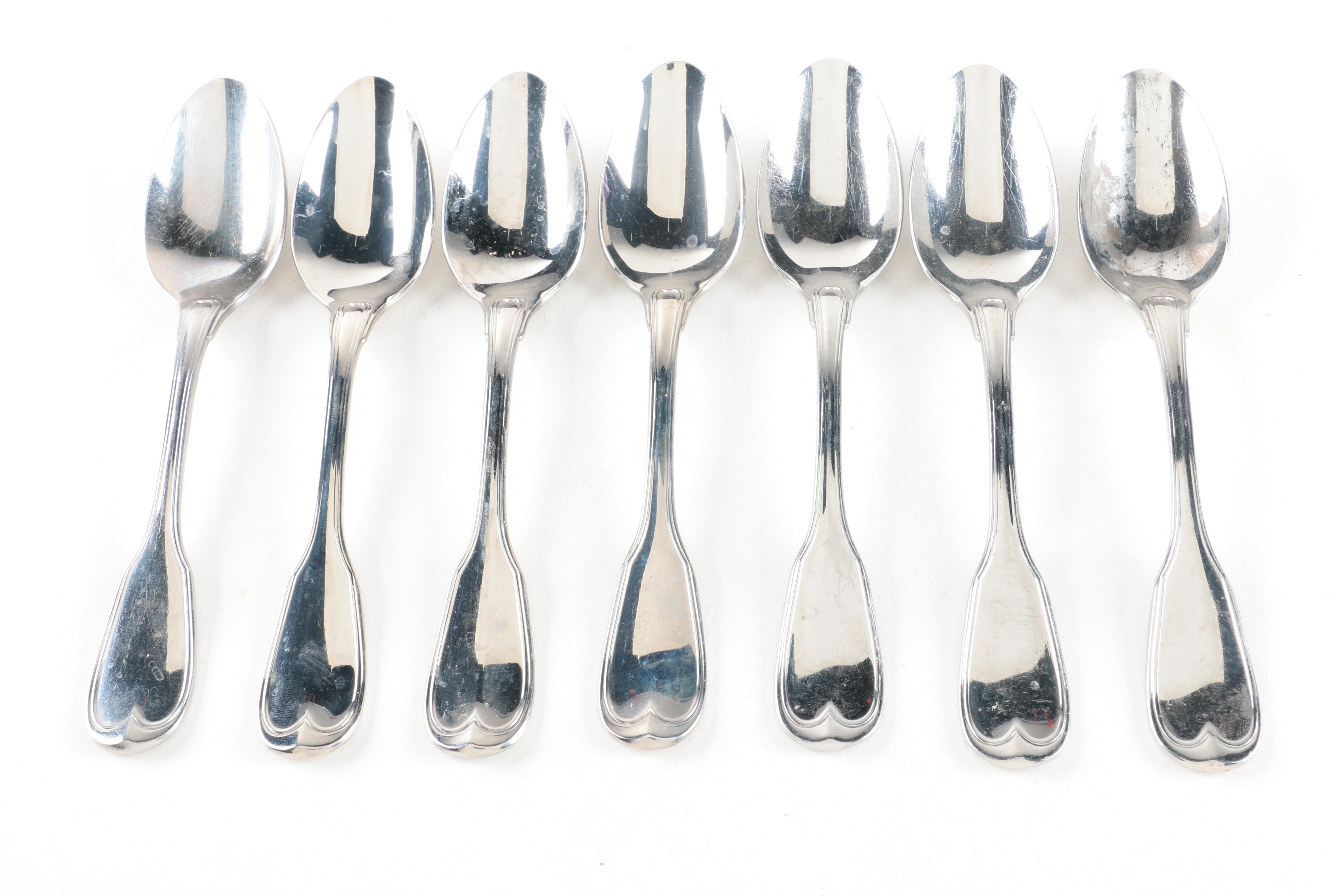 Kirk-Stieff "Williamsburg Royal Shell" Stainless Steel Spoons and Other Flatware