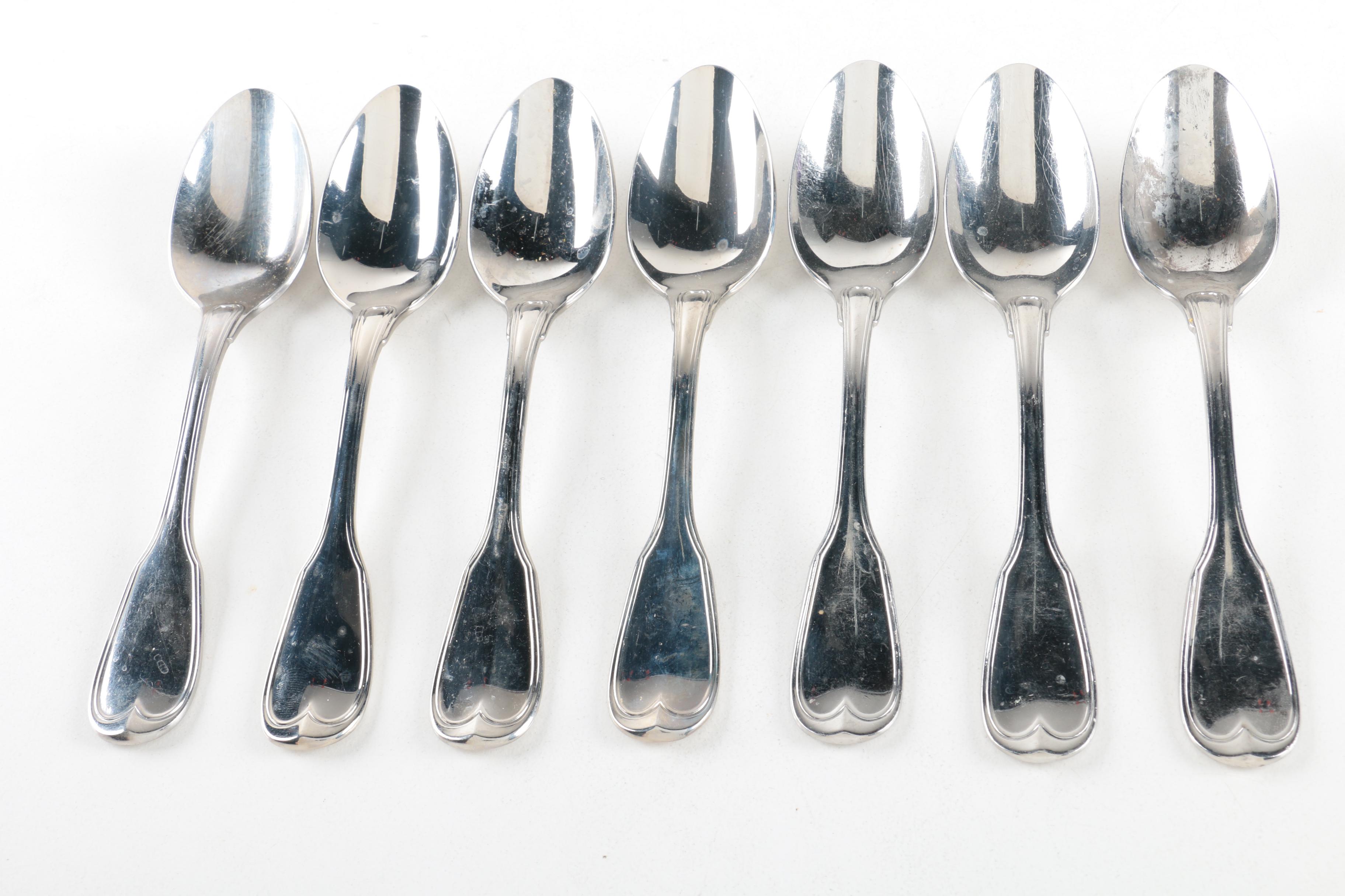 Kirk-Stieff "Williamsburg Royal Shell" Stainless Steel Spoons and Other Flatware