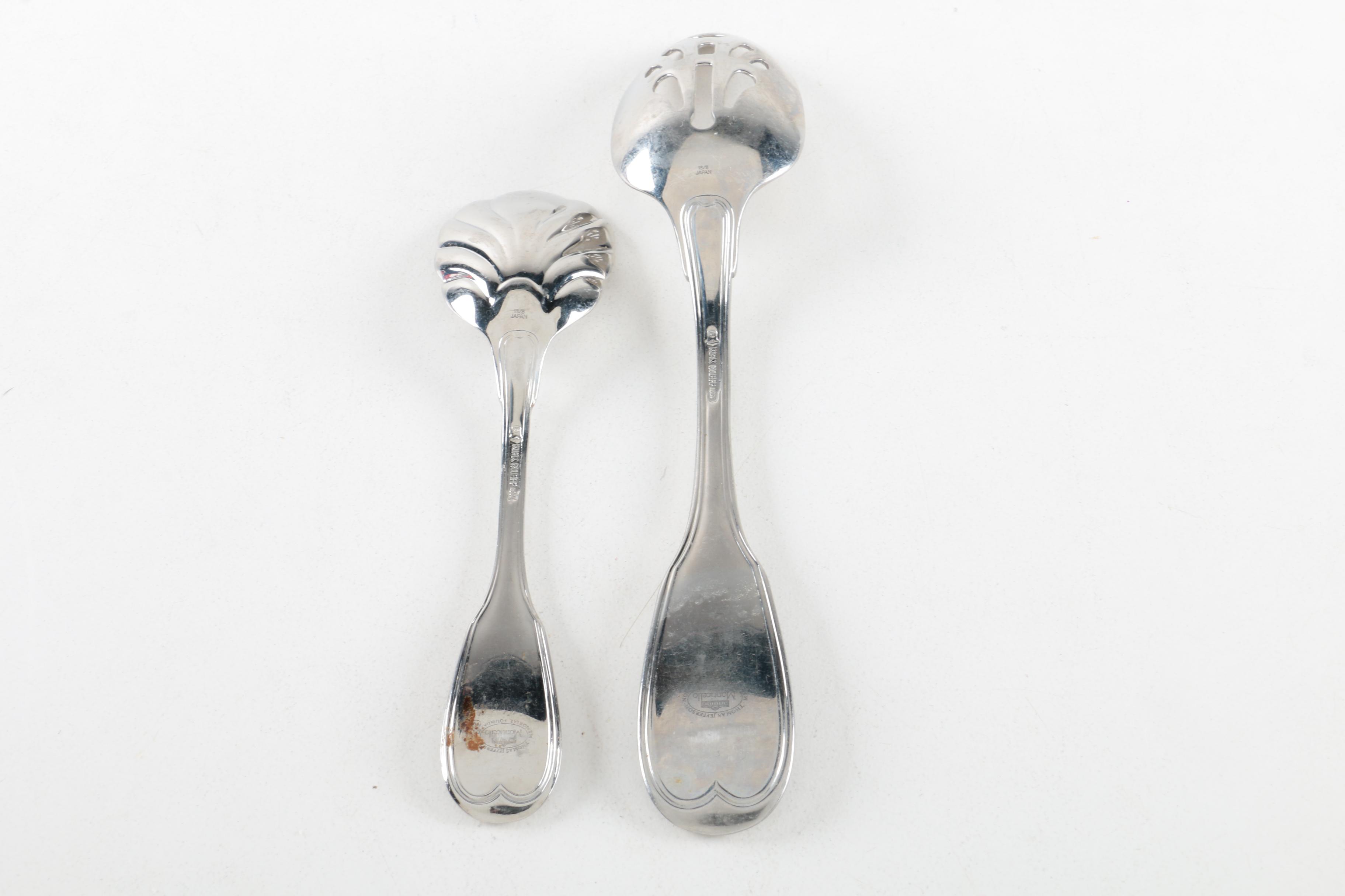 Kirk-Stieff "Williamsburg Royal Shell" Stainless Steel Spoons and Other Flatware