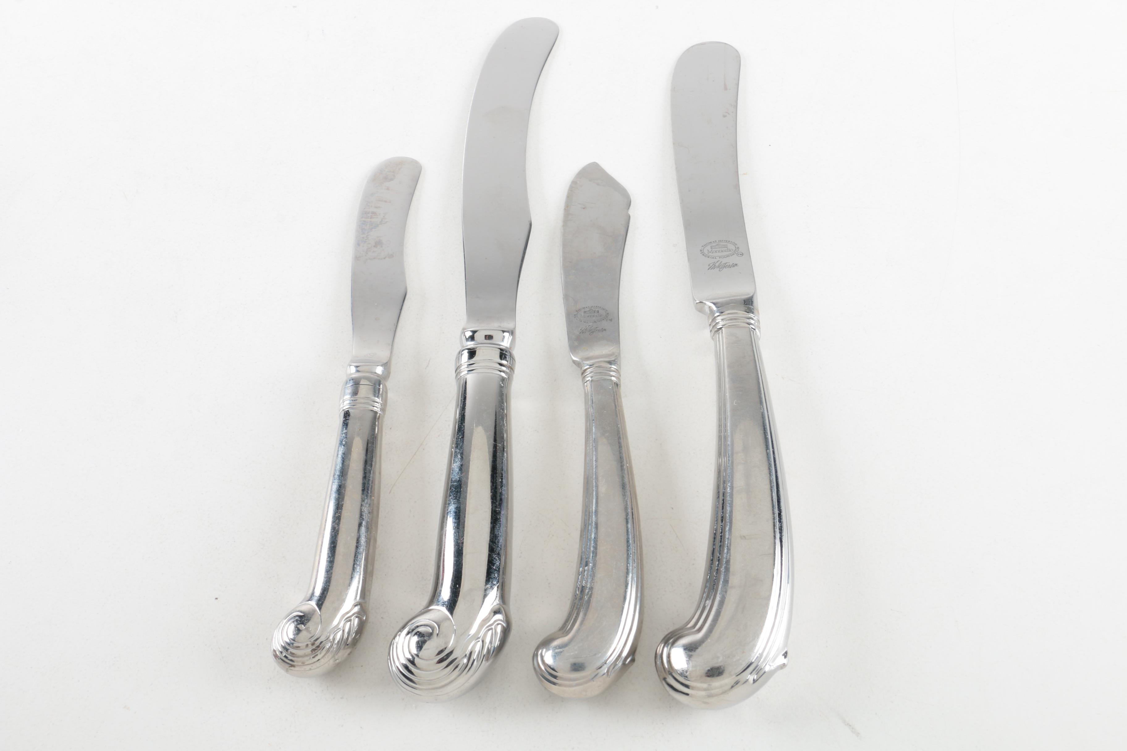 Kirk-Stieff "Williamsburg Royal Shell" Stainless Steel Spoons and Other Flatware