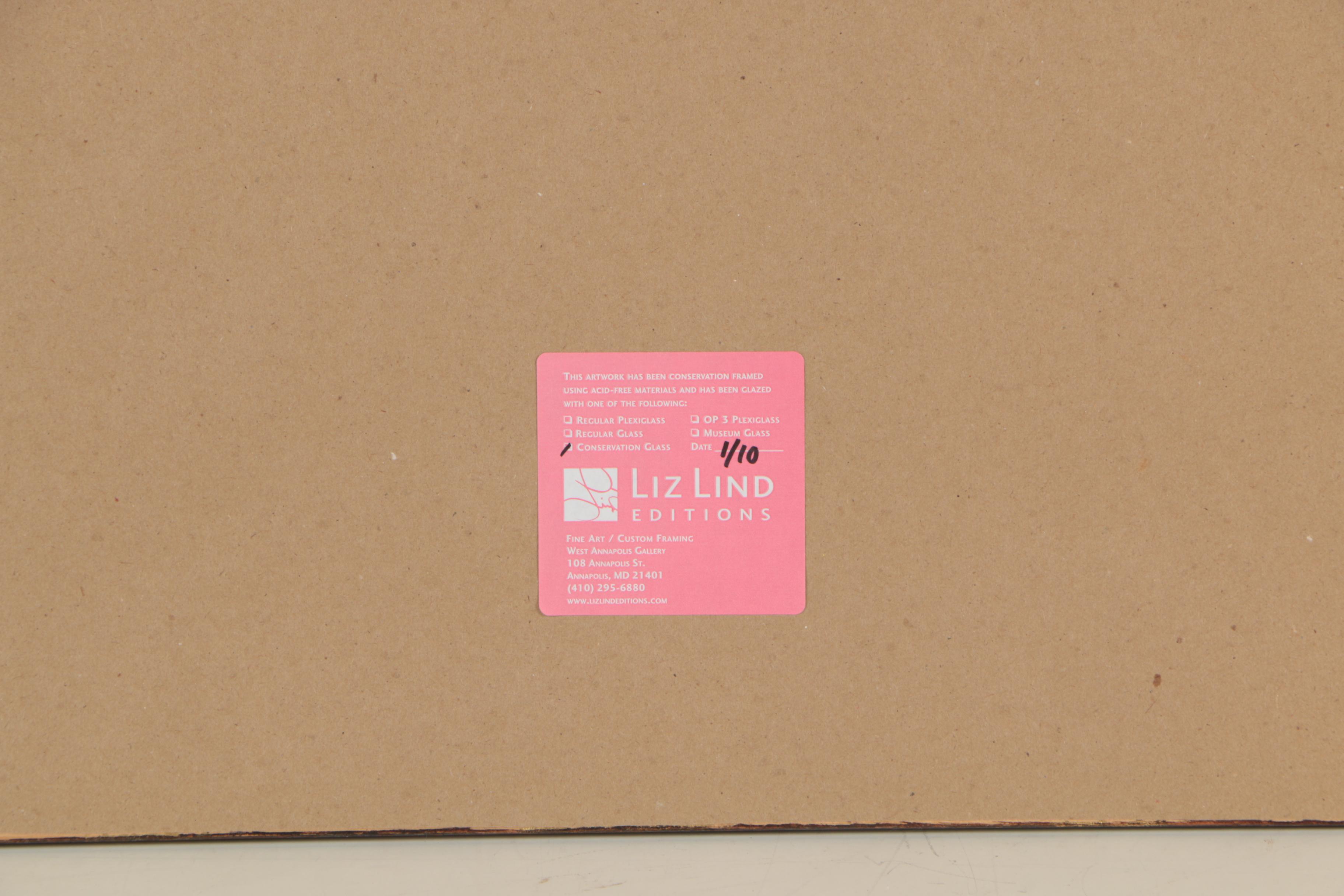 Gouache Painting of Cranes in Flight