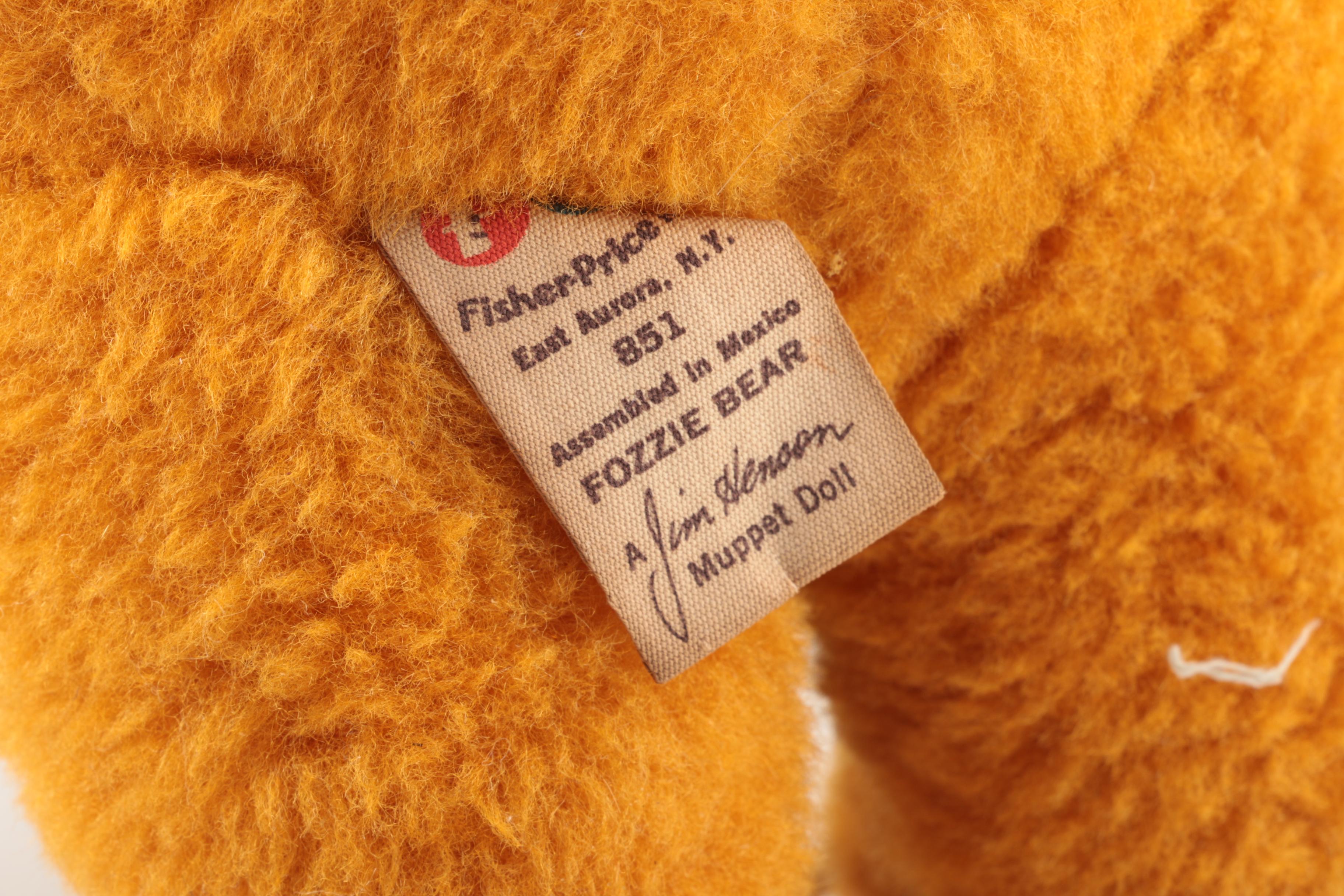 Vintage Fisher Price Plush "Fozzie Bear" Dolls