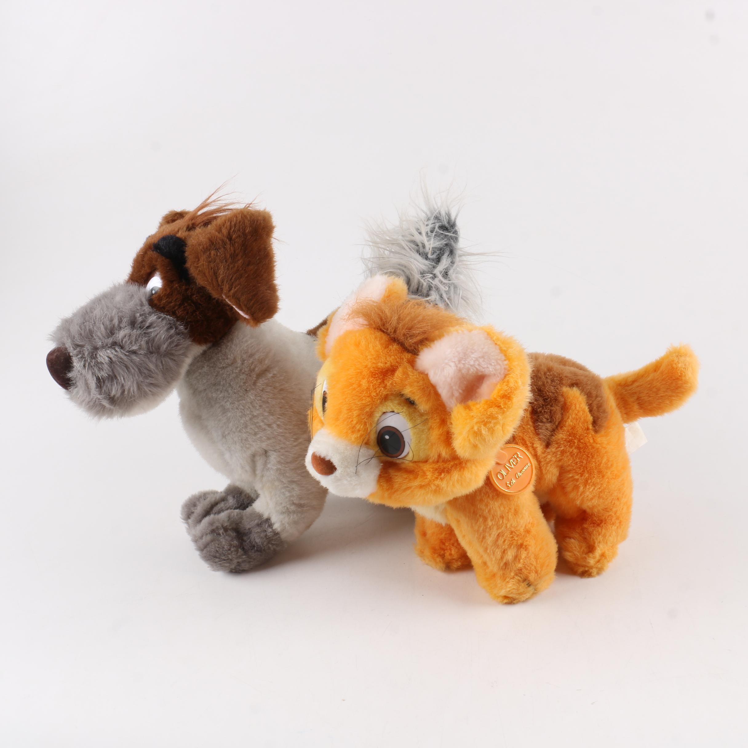 Vintage Disney "Oliver and Company" Plush Animals