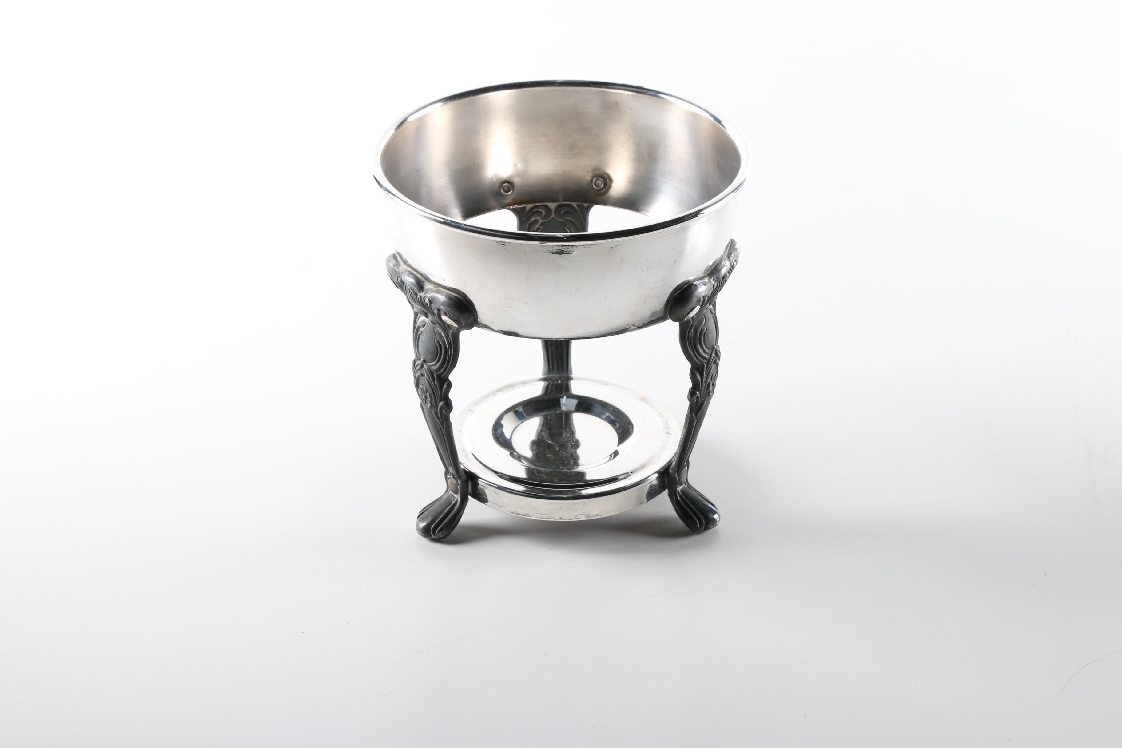 Sheridan Glass and Silver Plate Coffee Carafe and Warmer