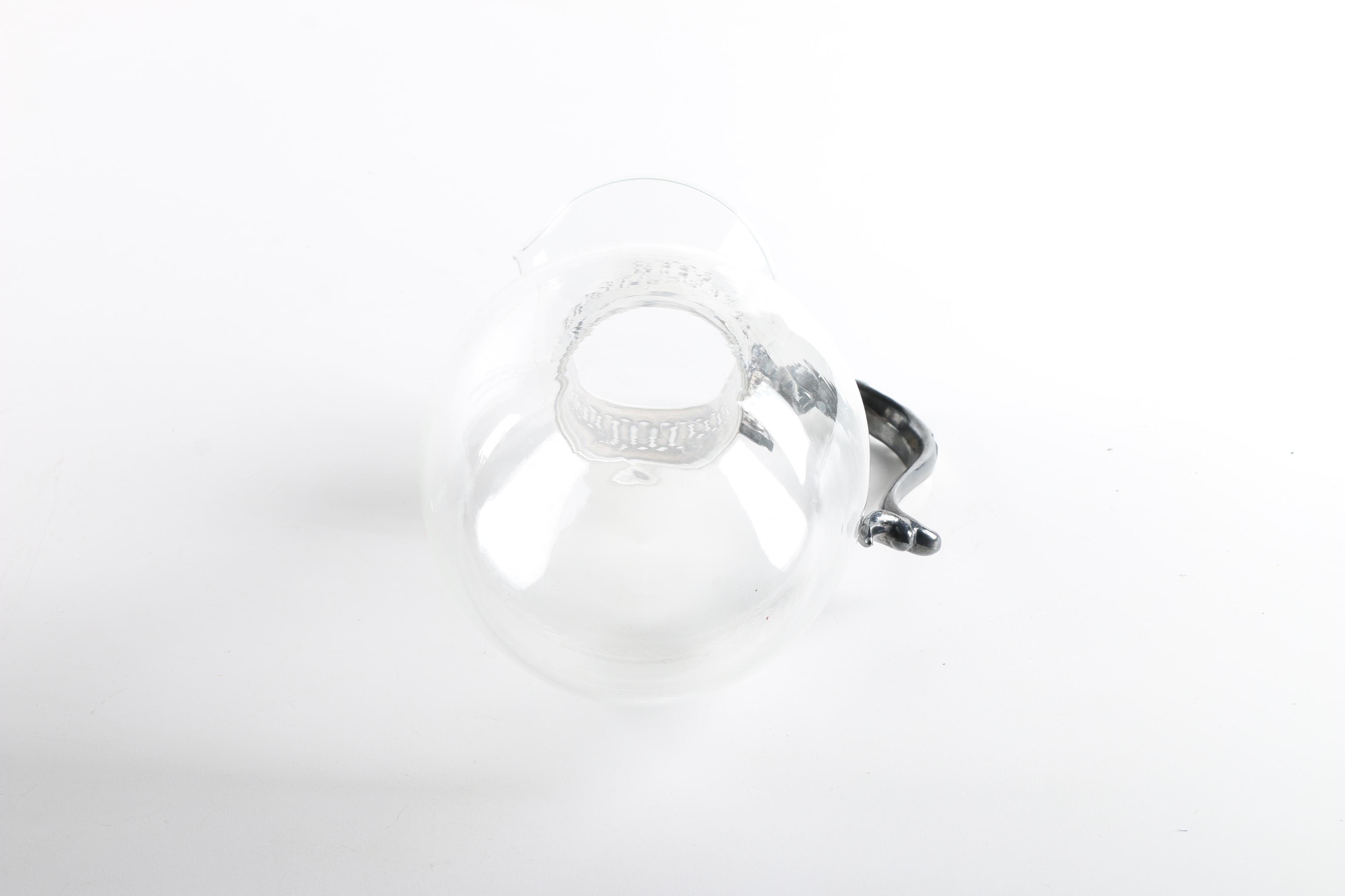 Sheridan Glass and Silver Plate Coffee Carafe and Warmer