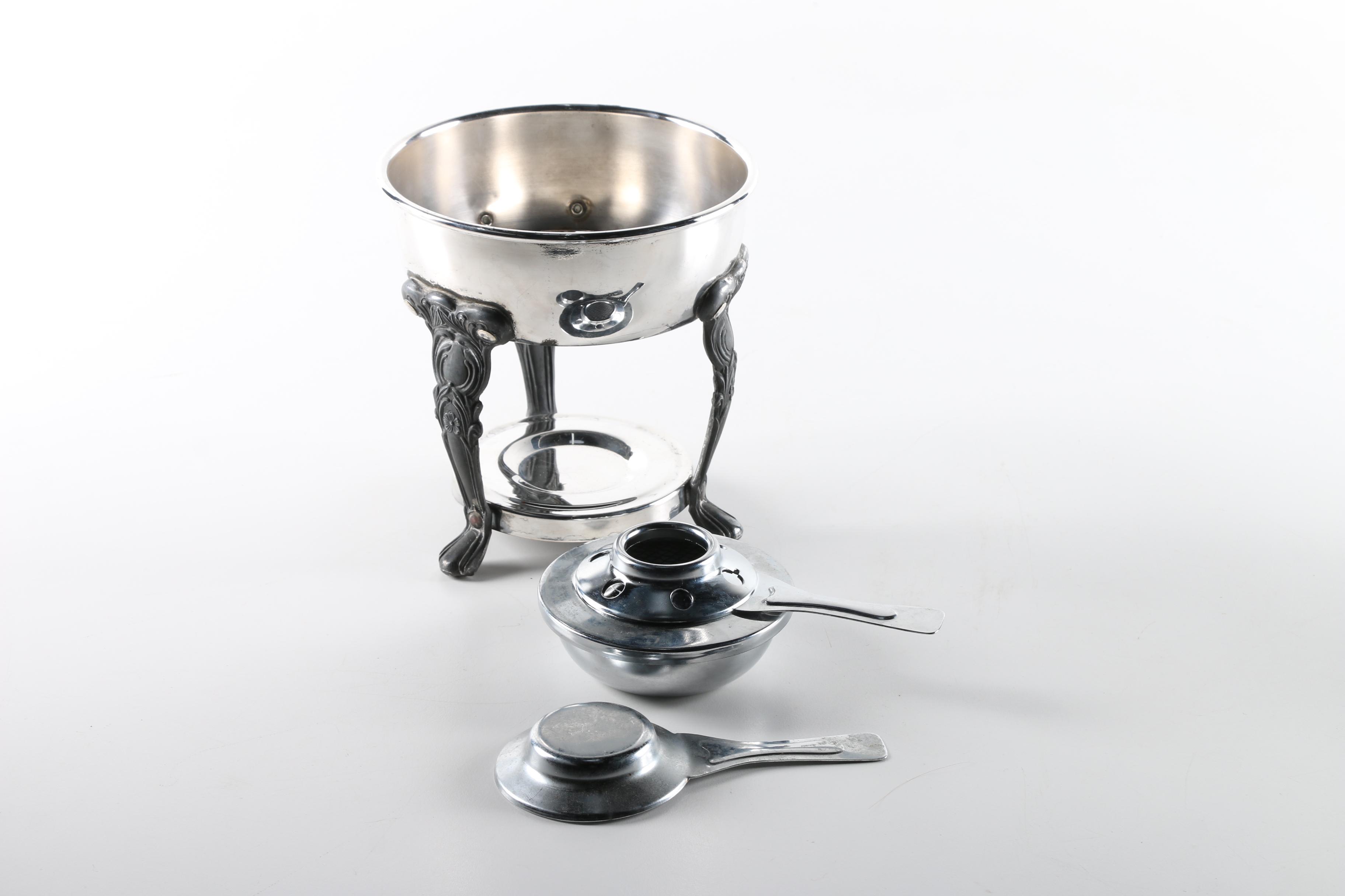 Sheridan Glass and Silver Plate Coffee Carafe and Warmer