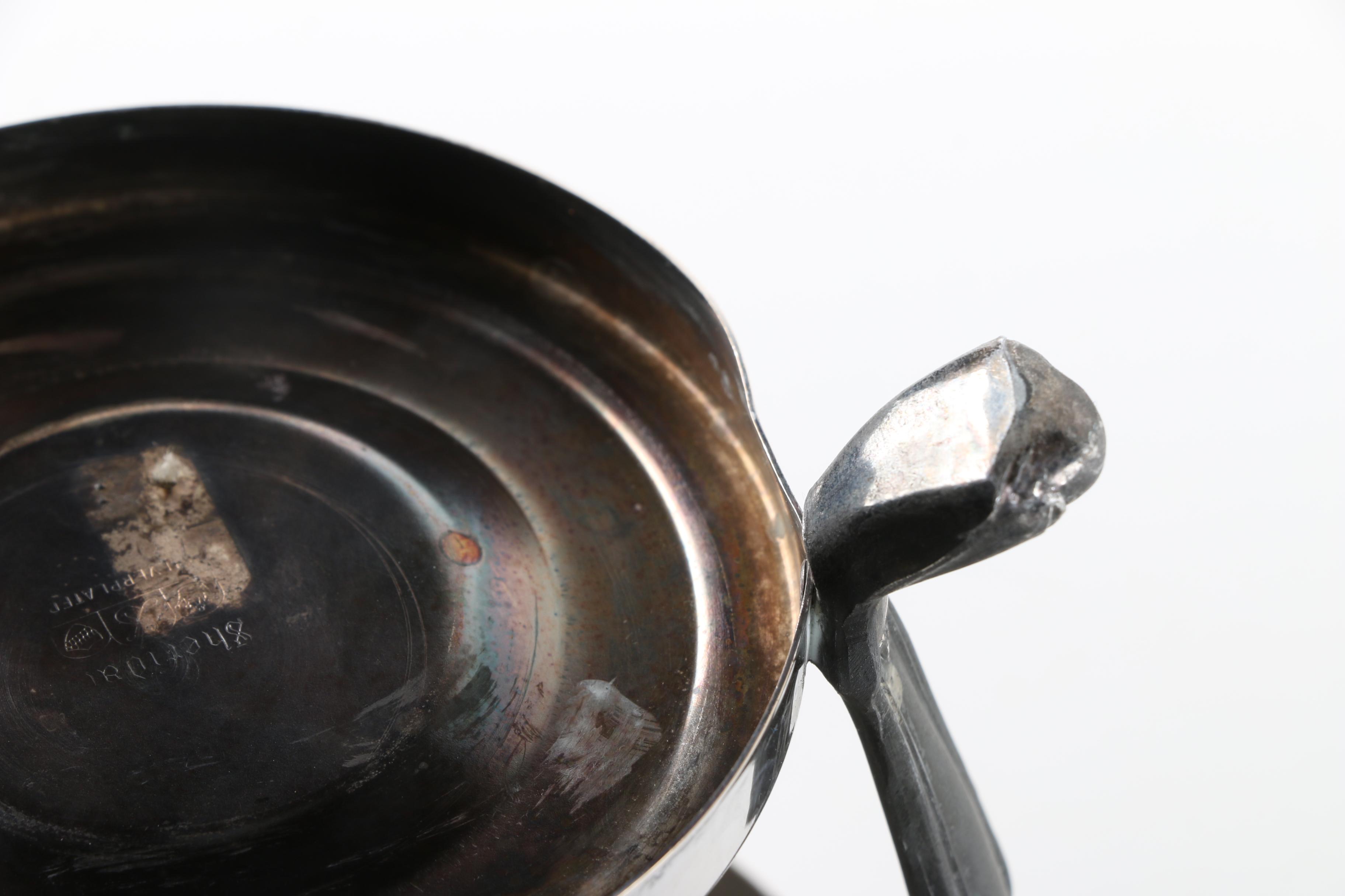 Sheridan Glass and Silver Plate Coffee Carafe and Warmer