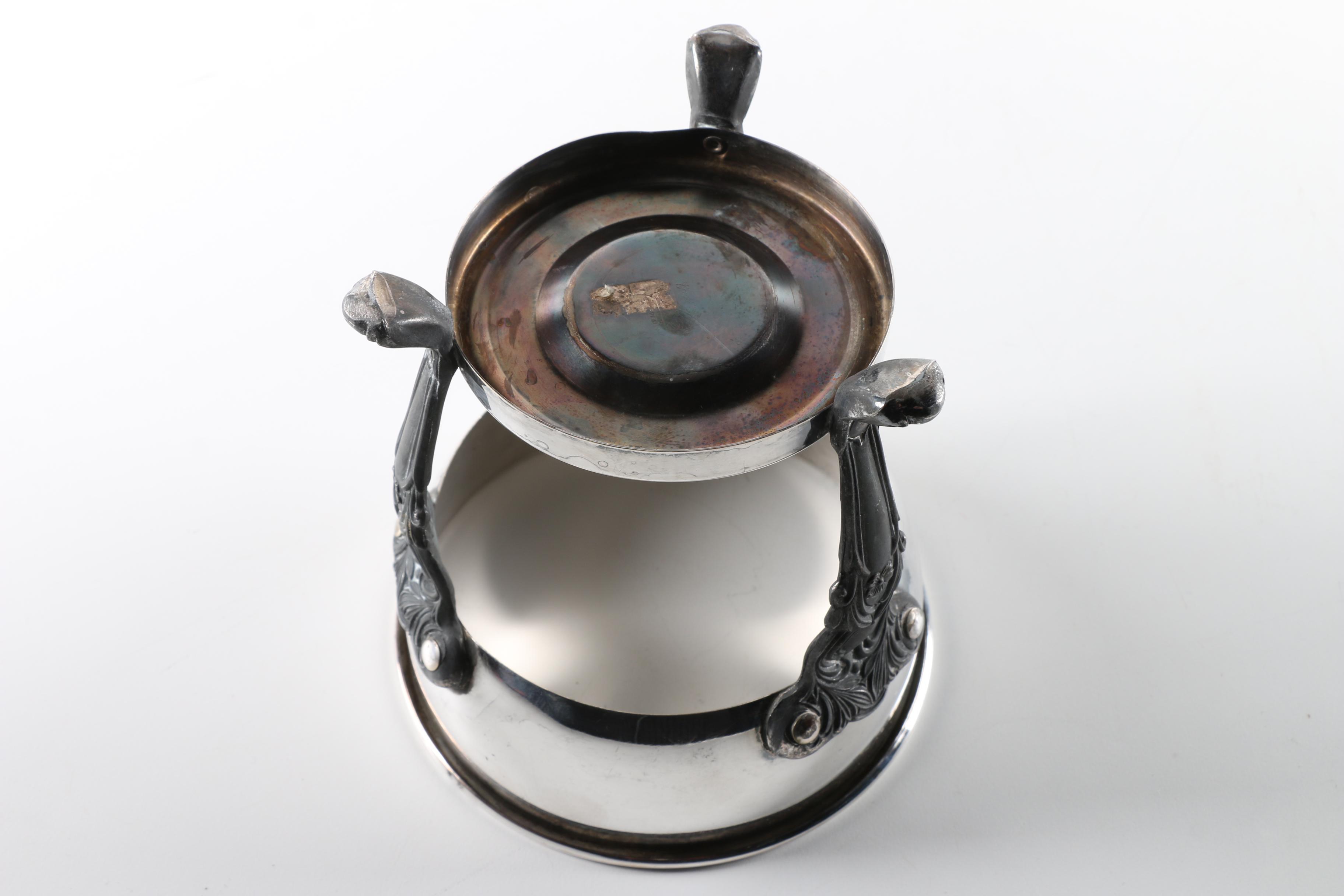 Sheridan Glass and Silver Plate Coffee Carafe and Warmer