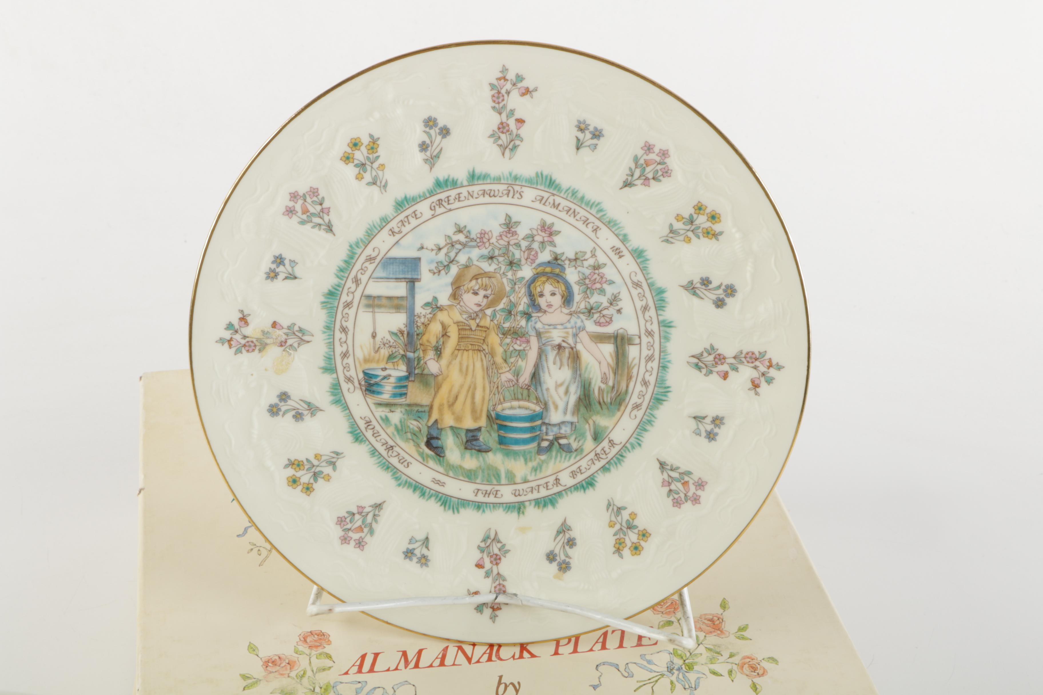 1977 Vintage Kate Greenaway Almanack 1884 Decorative Ceramic Plates