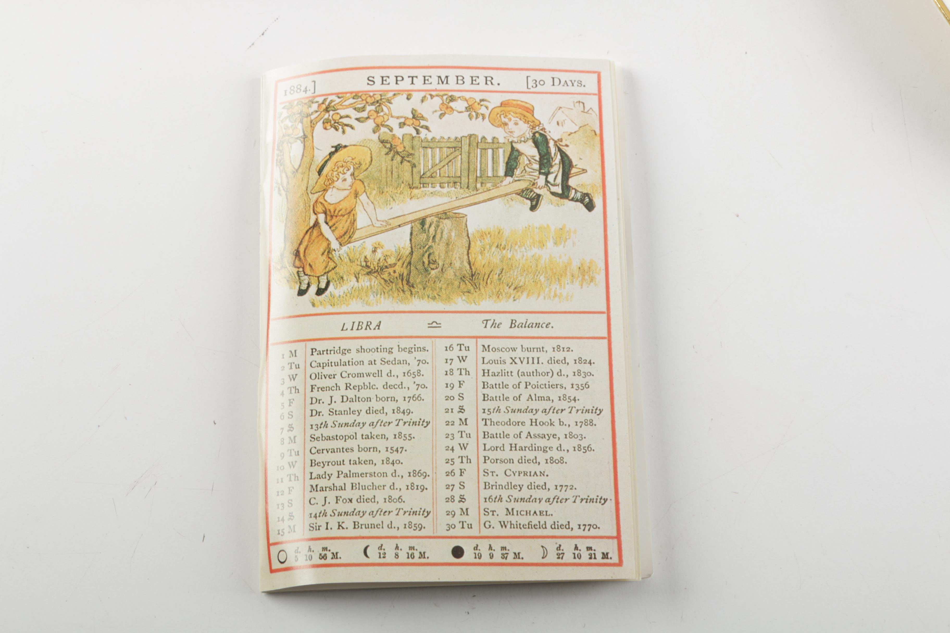 1977 Vintage Kate Greenaway Almanack 1884 Decorative Ceramic Plates