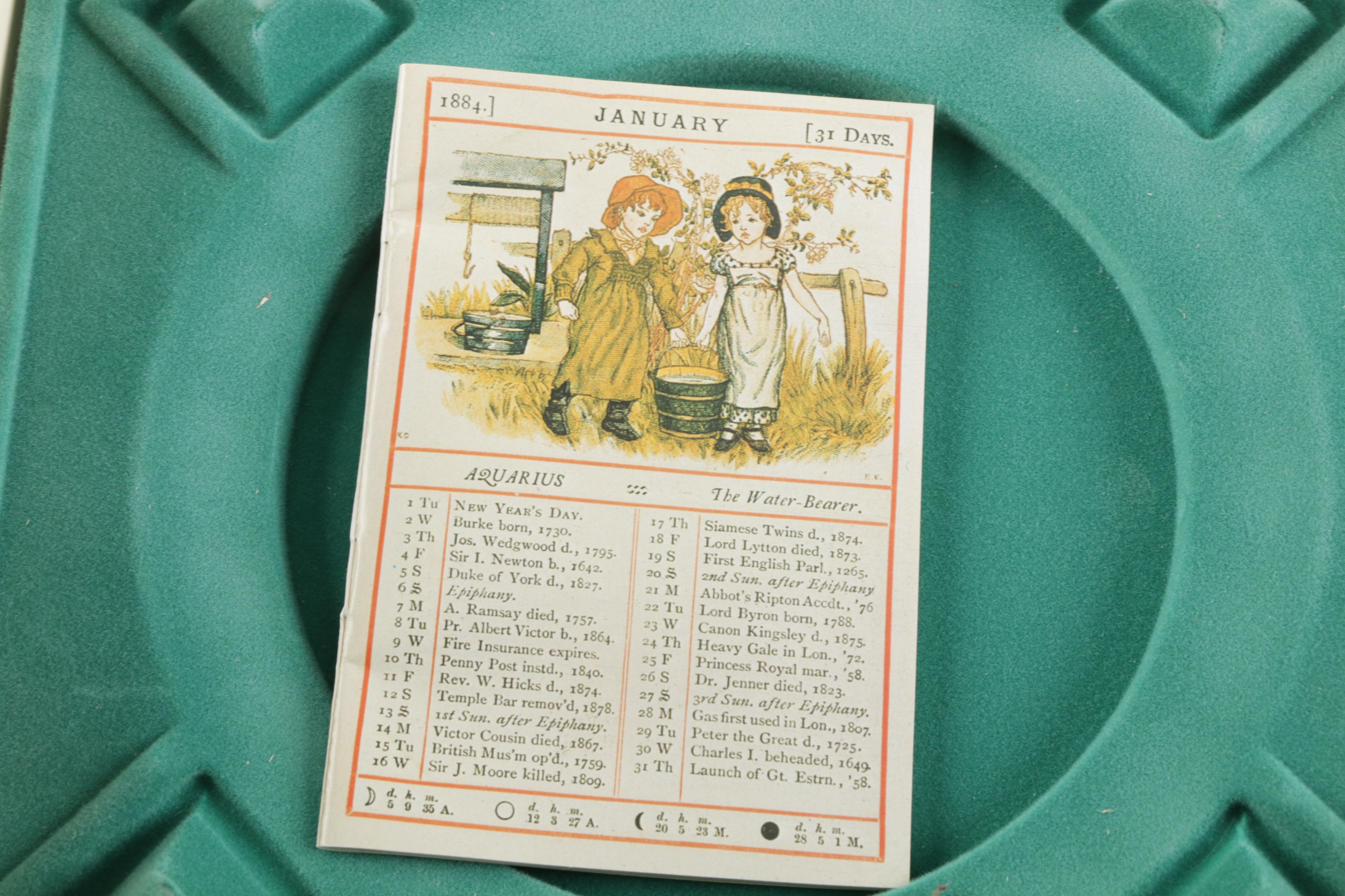 1977 Vintage Kate Greenaway Almanack 1884 Decorative Ceramic Plates