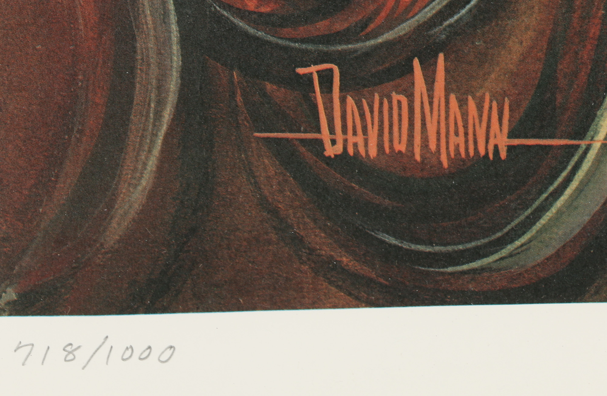 David Mann Offset Lithograph "Girl with Light Bulb"