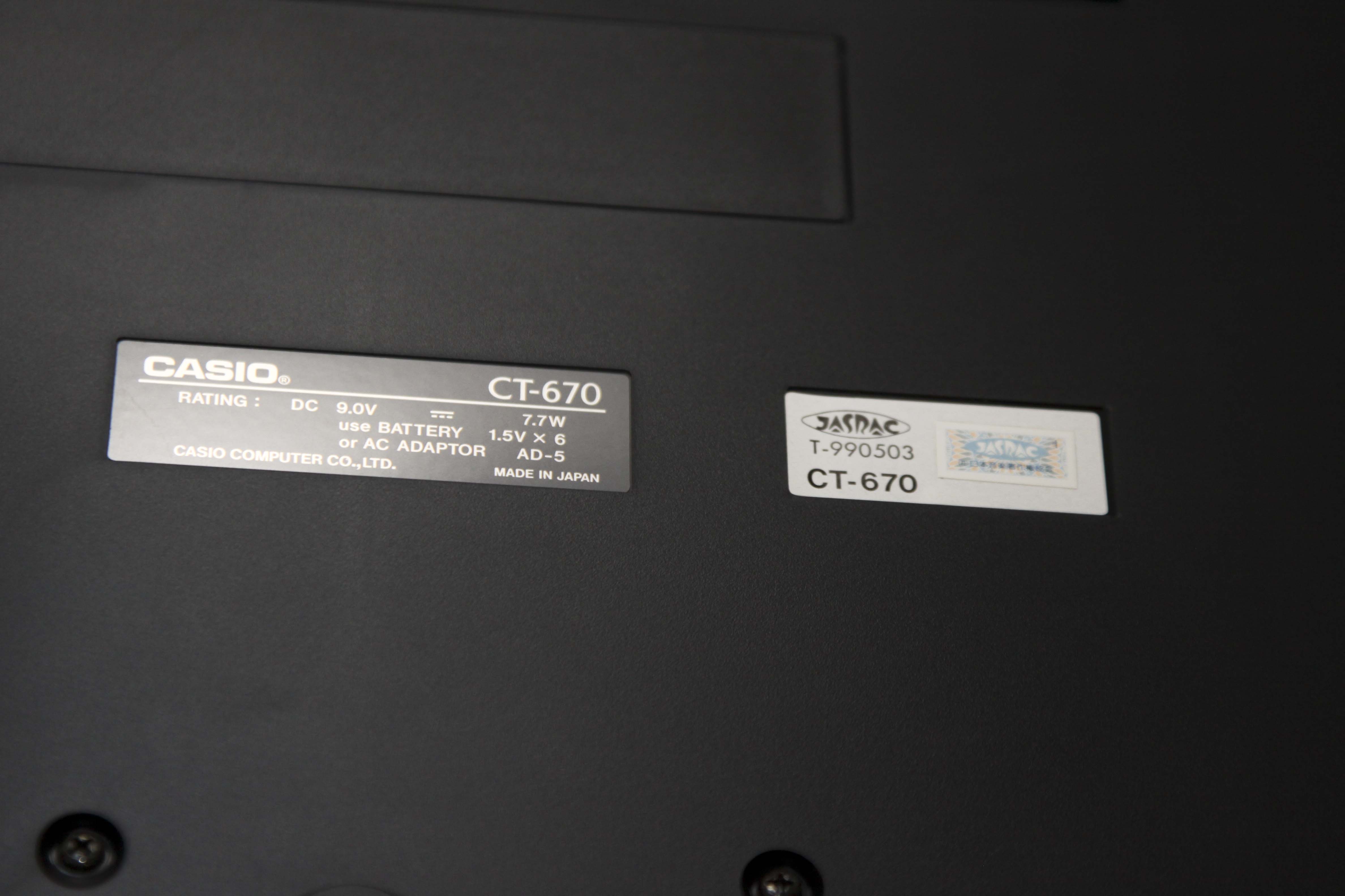 Casio CT-670 Tone Bank Keyboard