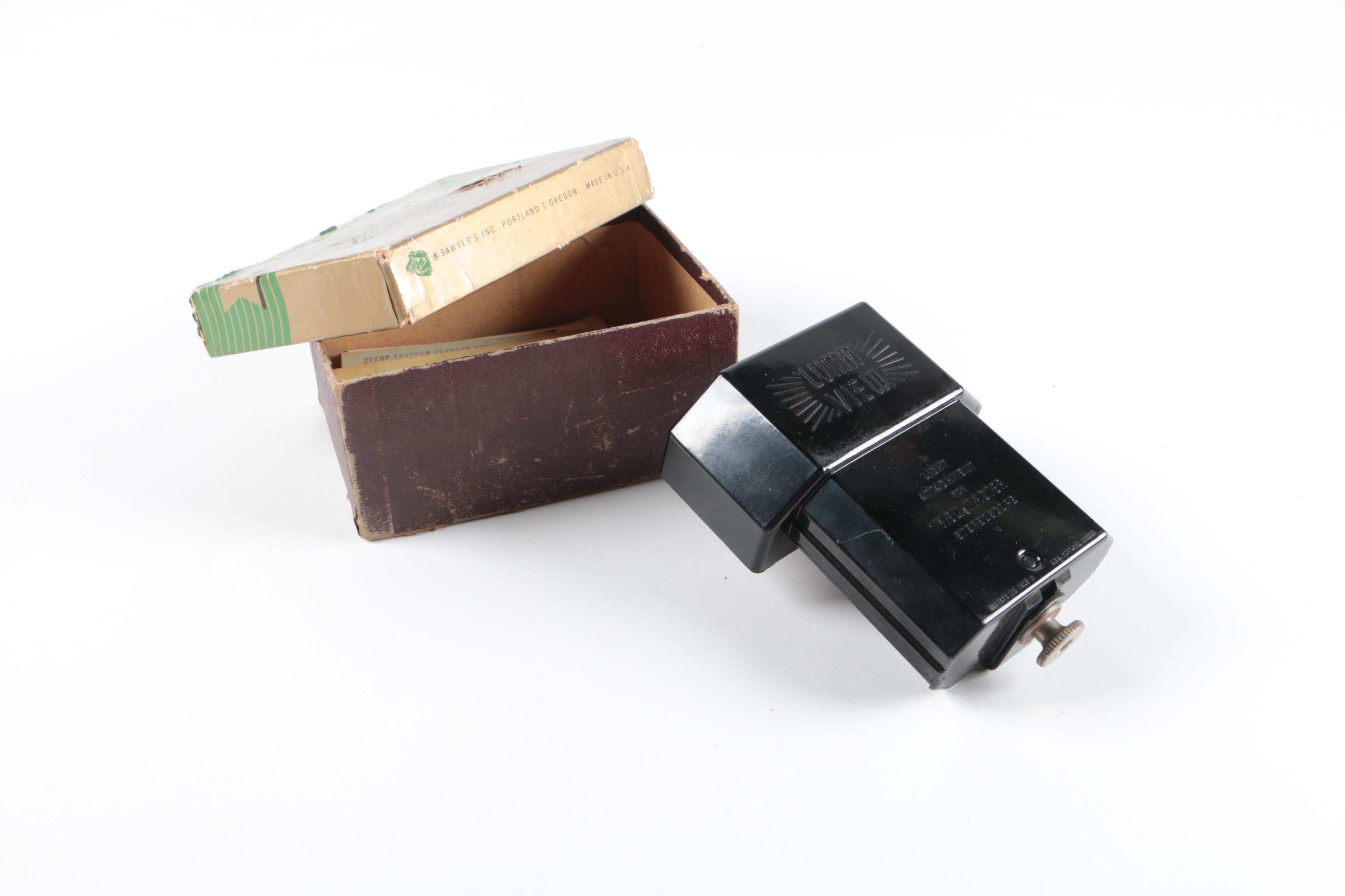 Sawyer's View-Master with Luma-View Light Attachment and Reels