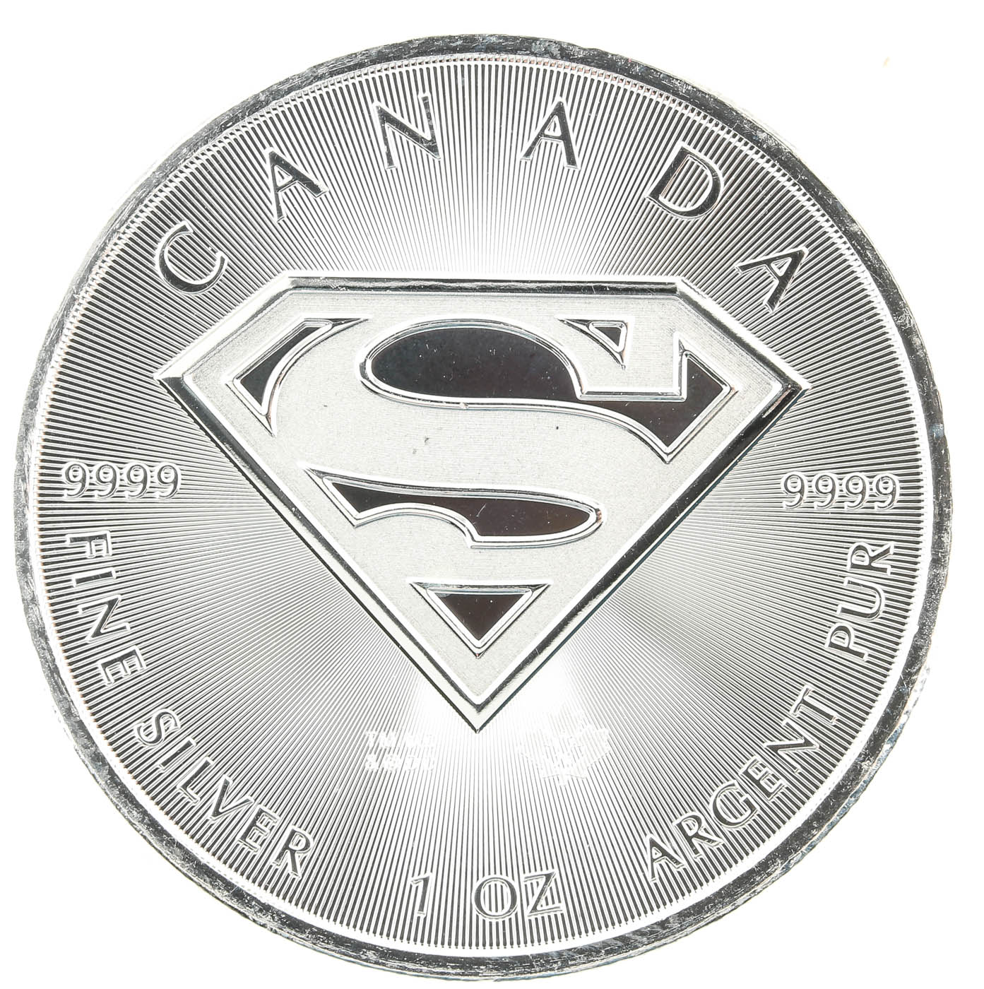 2016 Canadian Five Dollar Silver Superman Shield Coin