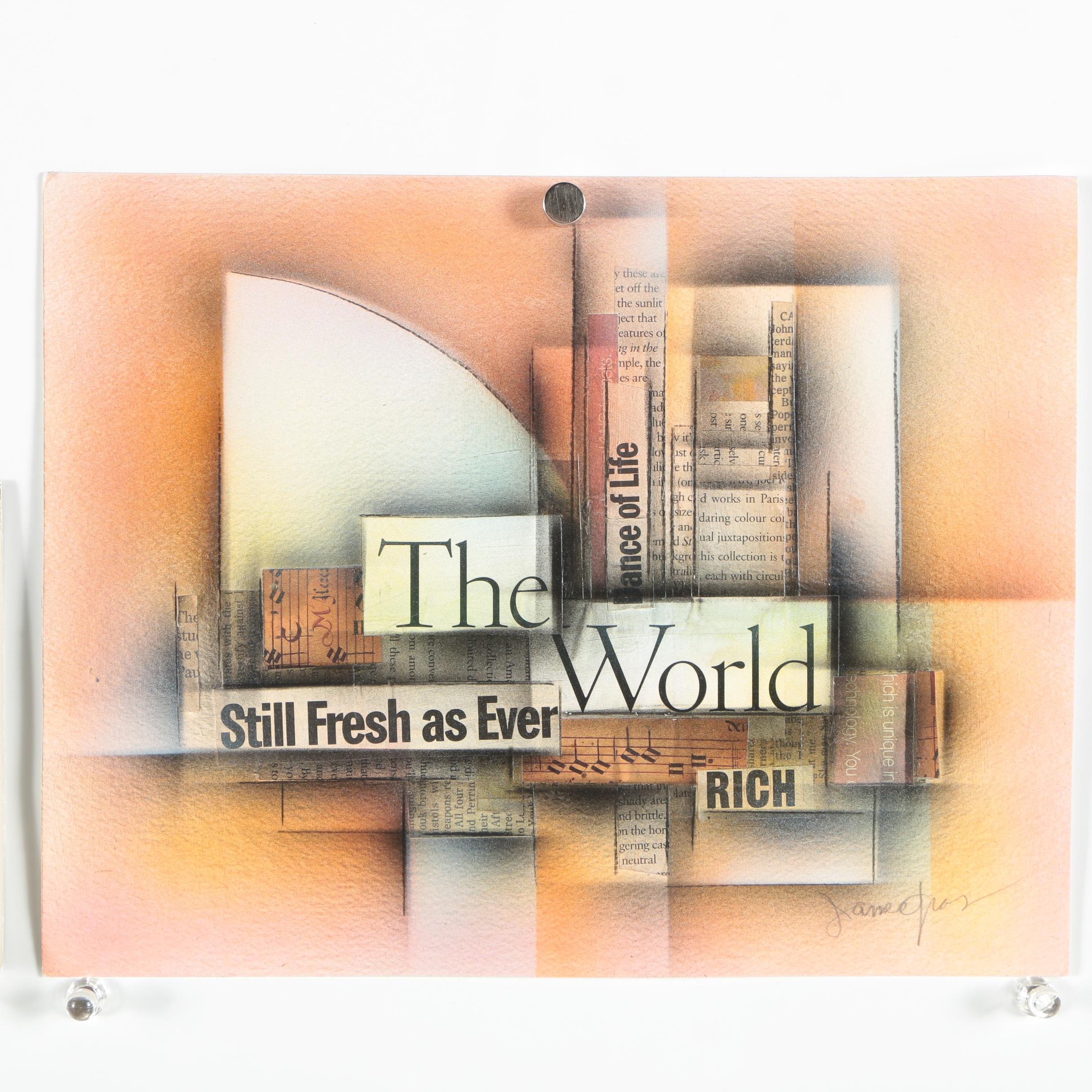 James Groody Mixed Media Collage