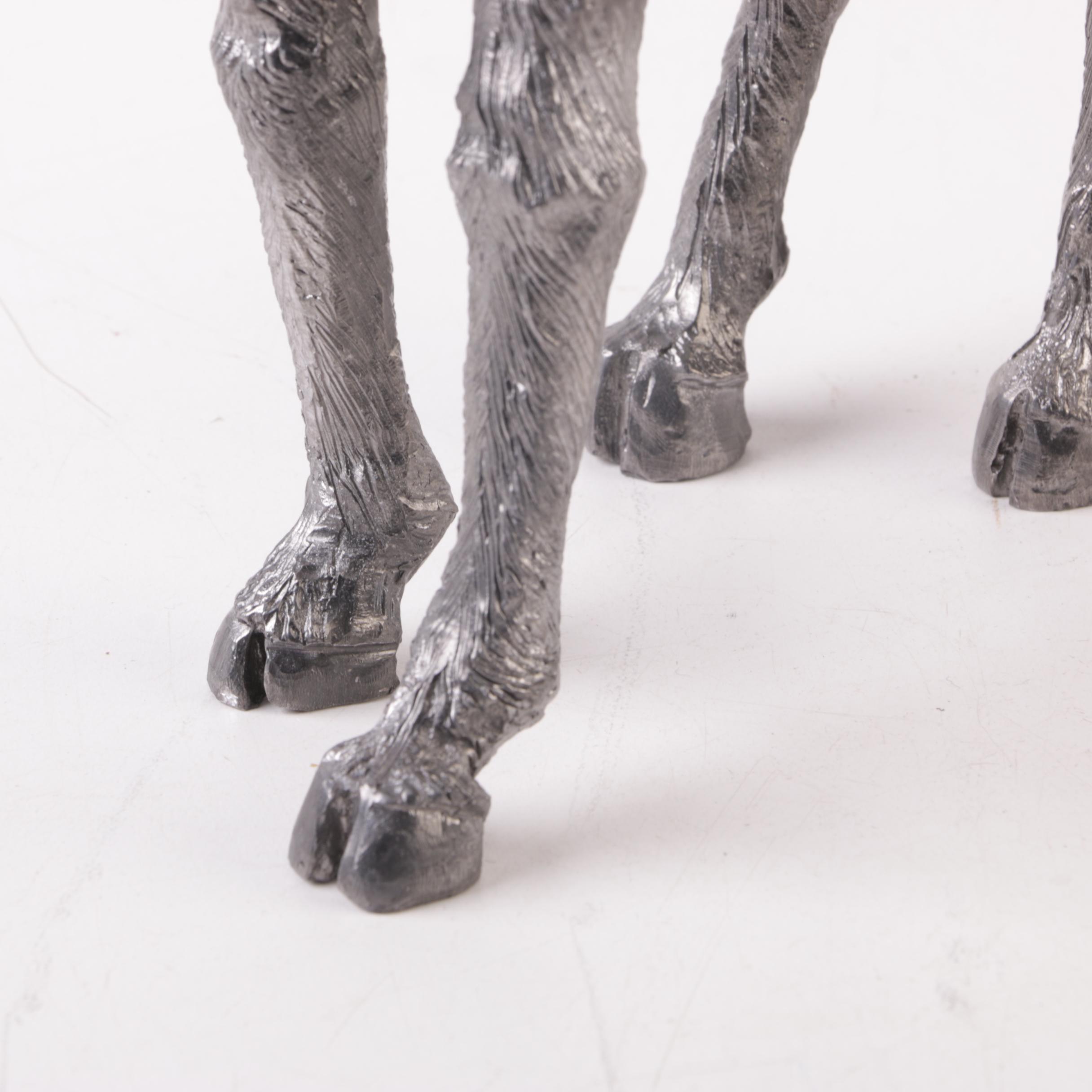 Pewter Giraffe Sculptural Figurine