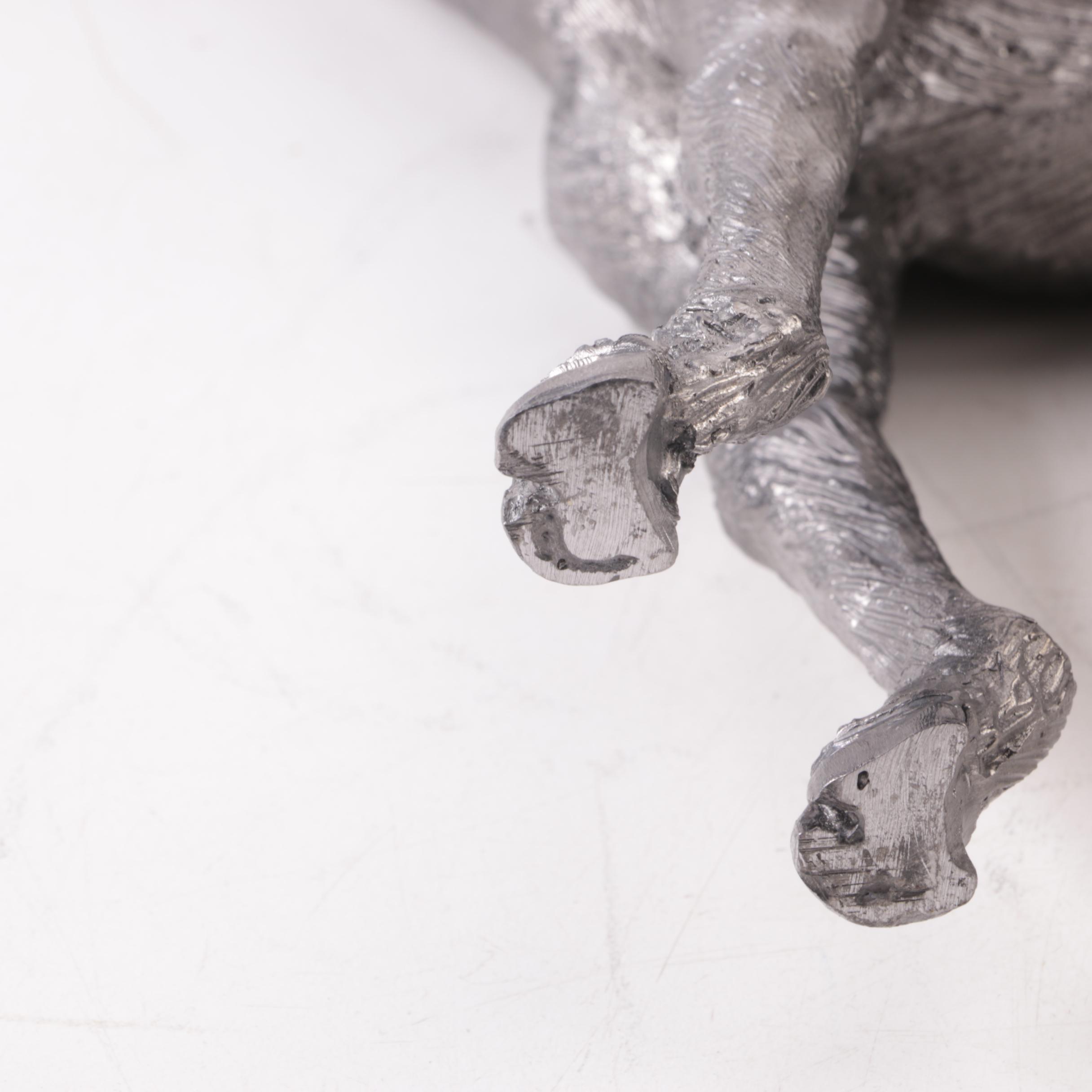 Pewter Giraffe Sculptural Figurine