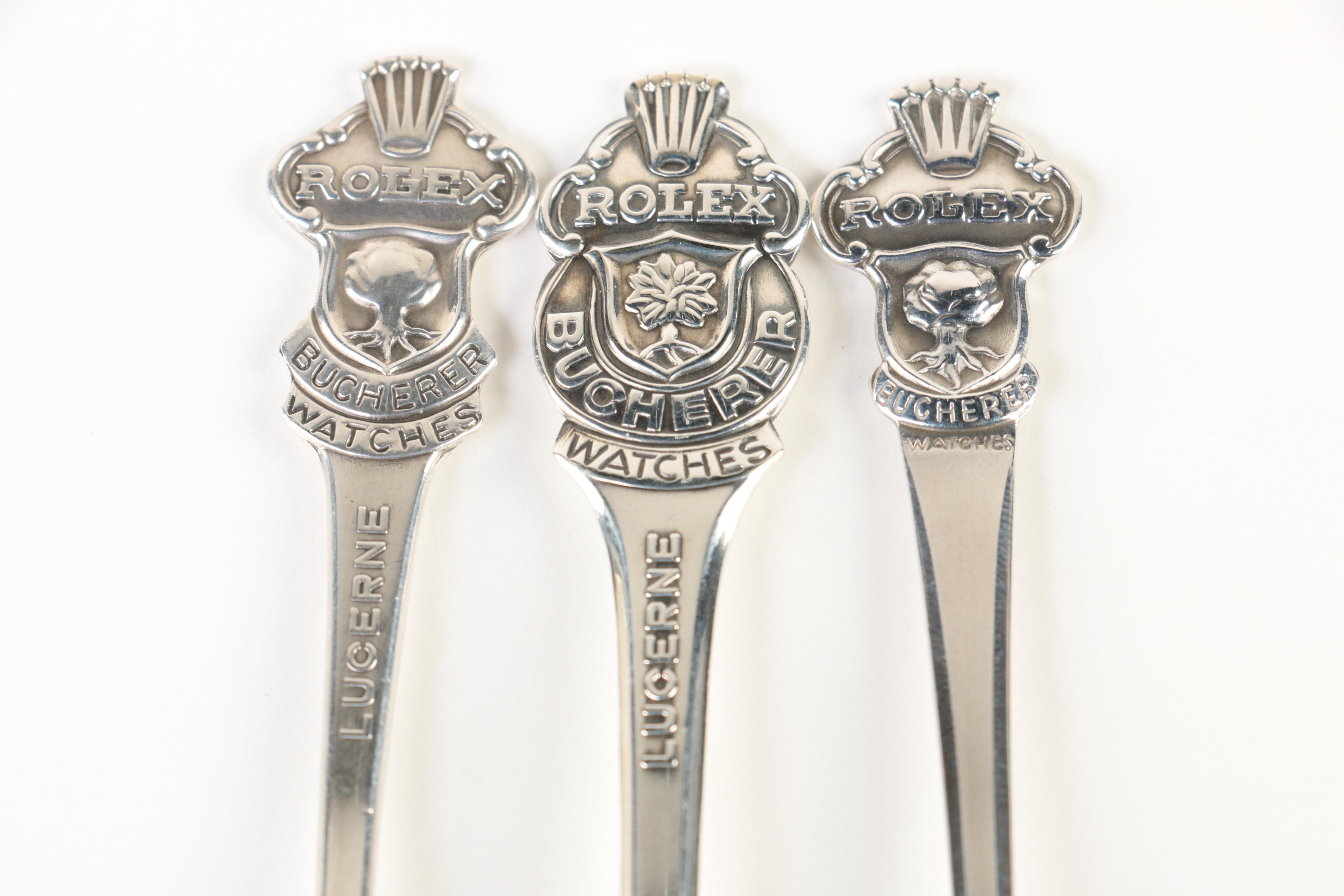 Rolex Bucherer Silver Plate Spoons