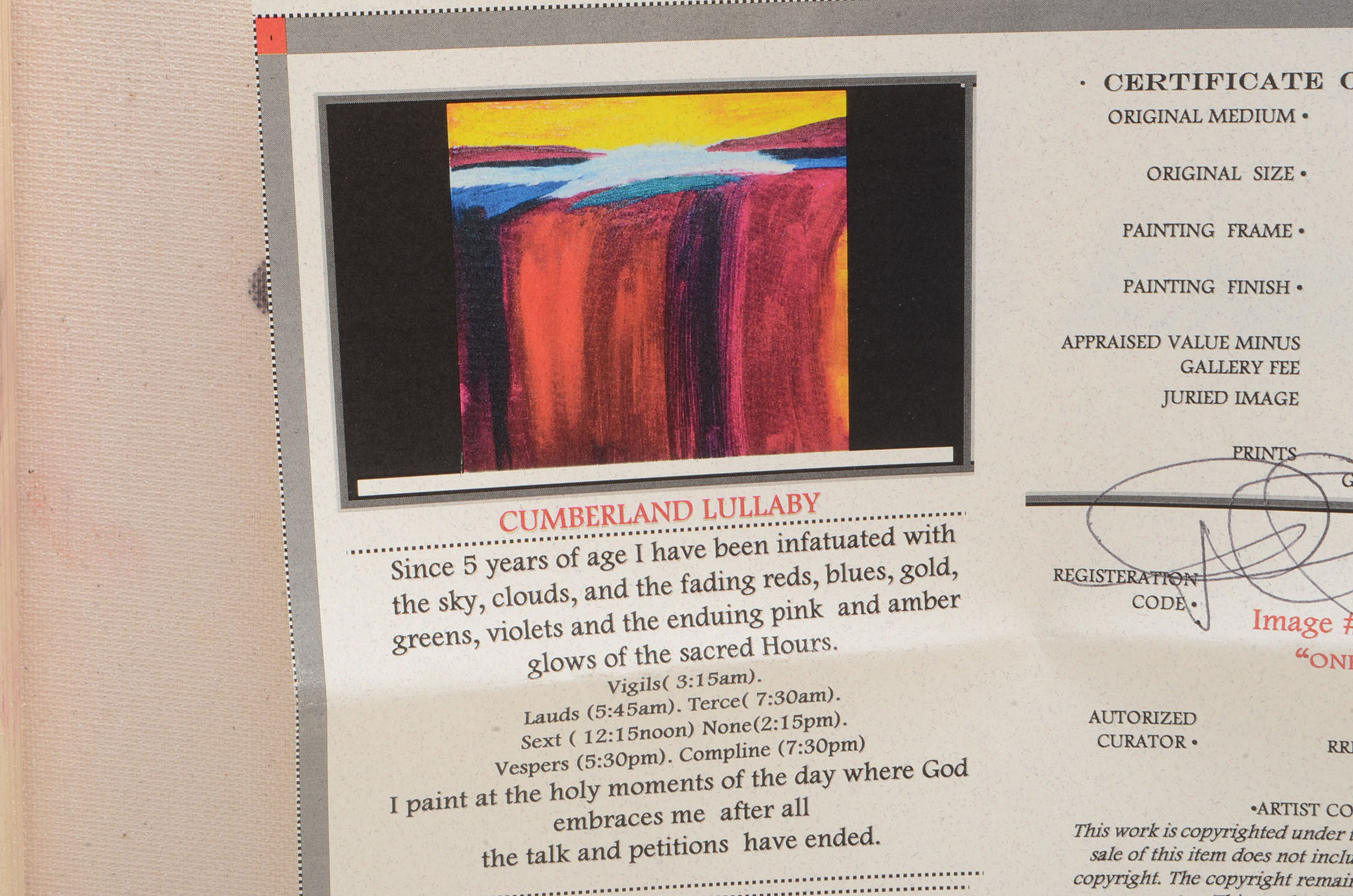 Robert Lackney Oil Painting "Cumberland Lullaby"