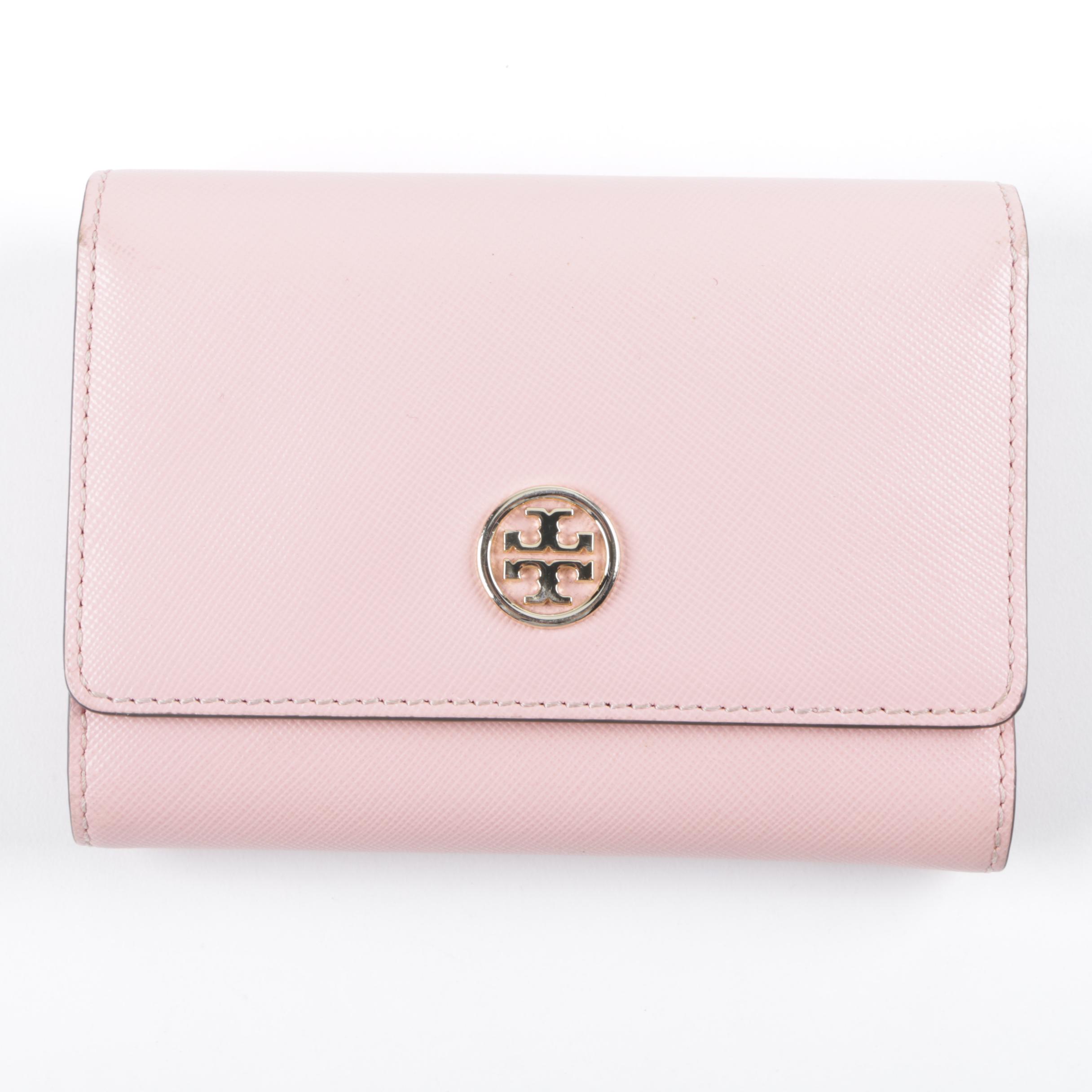 Tory Burch Robinson Medium Flap Wallet in Rose Sachet