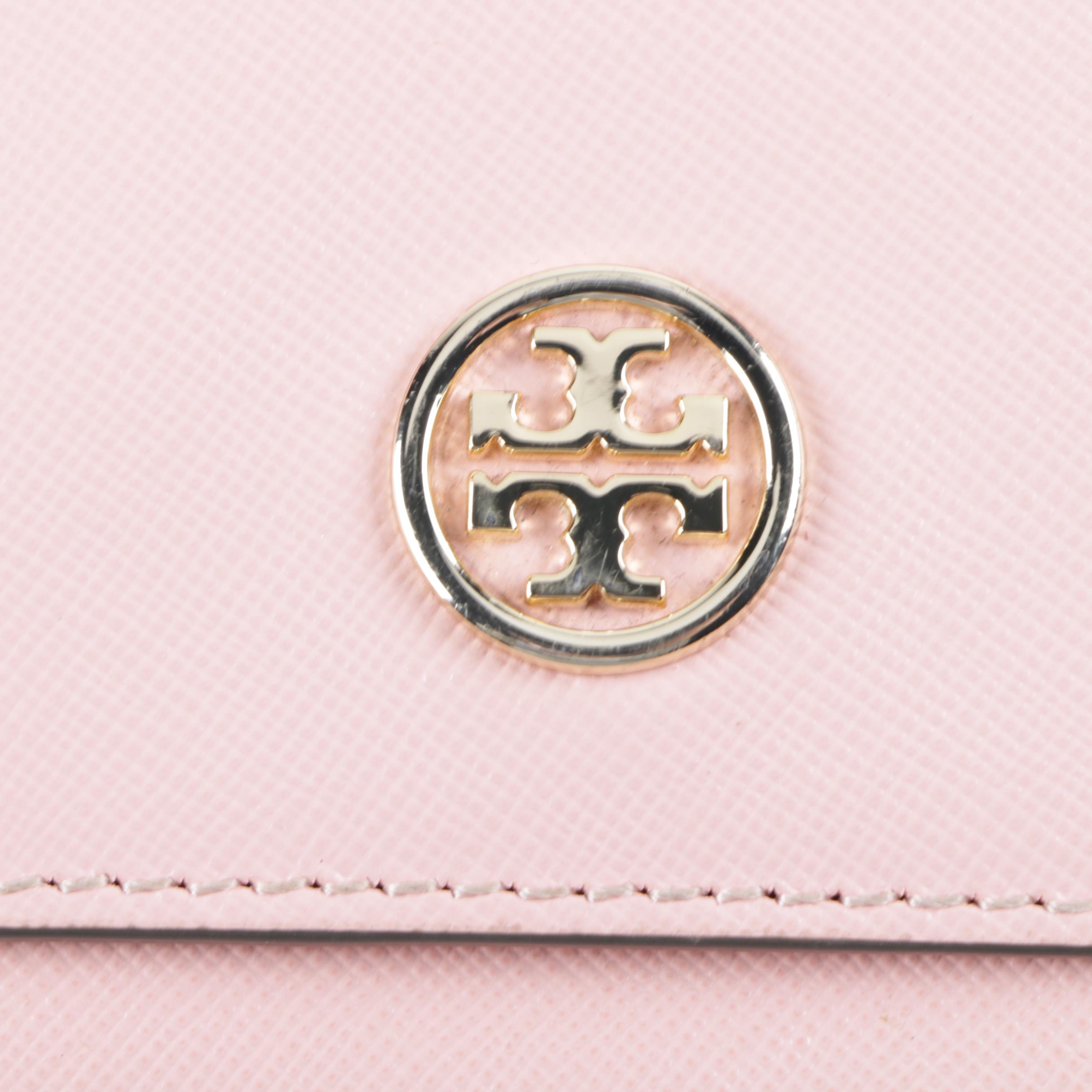 Tory Burch Robinson Medium Flap Wallet in Rose Sachet