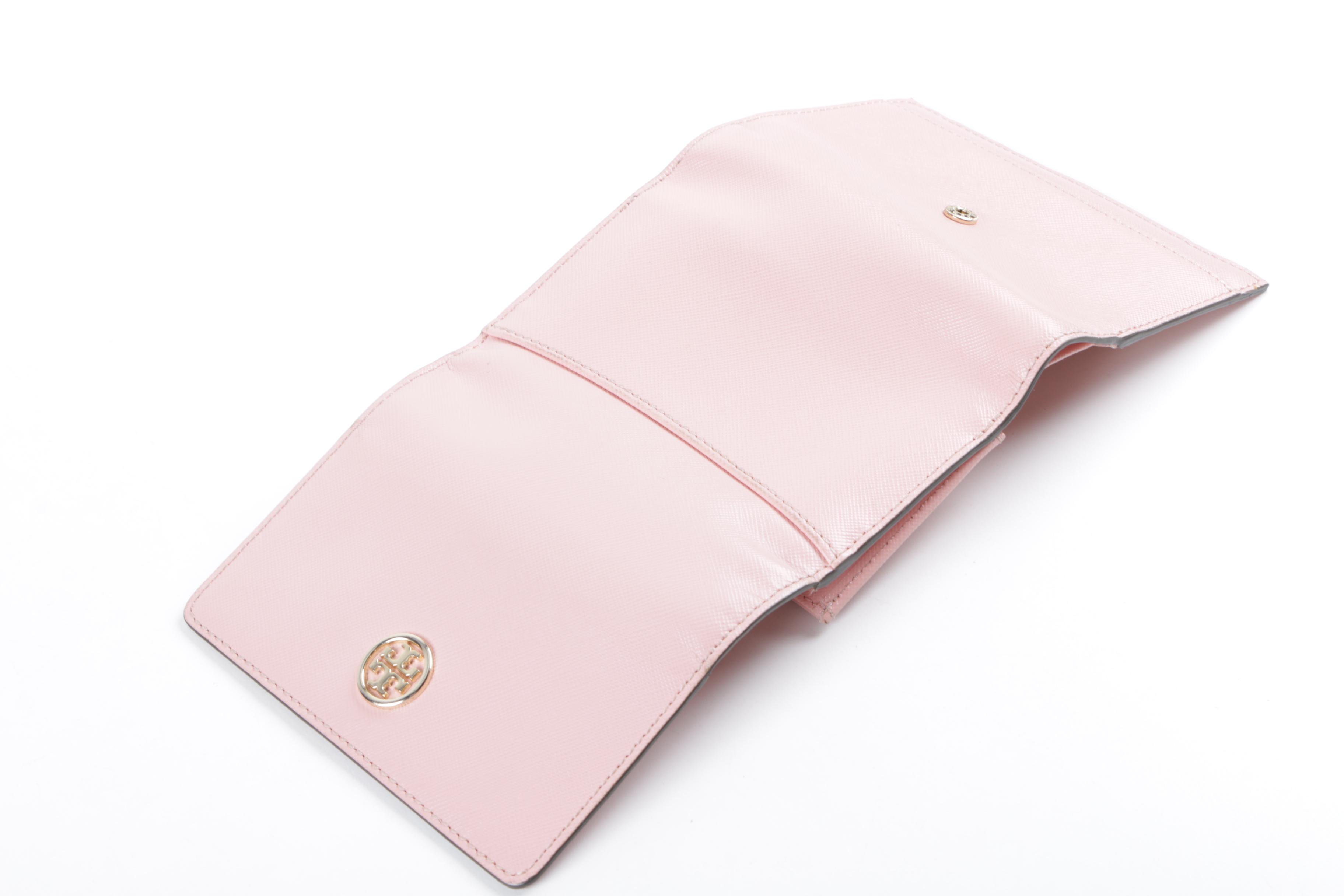 Tory Burch Robinson Medium Flap Wallet in Rose Sachet