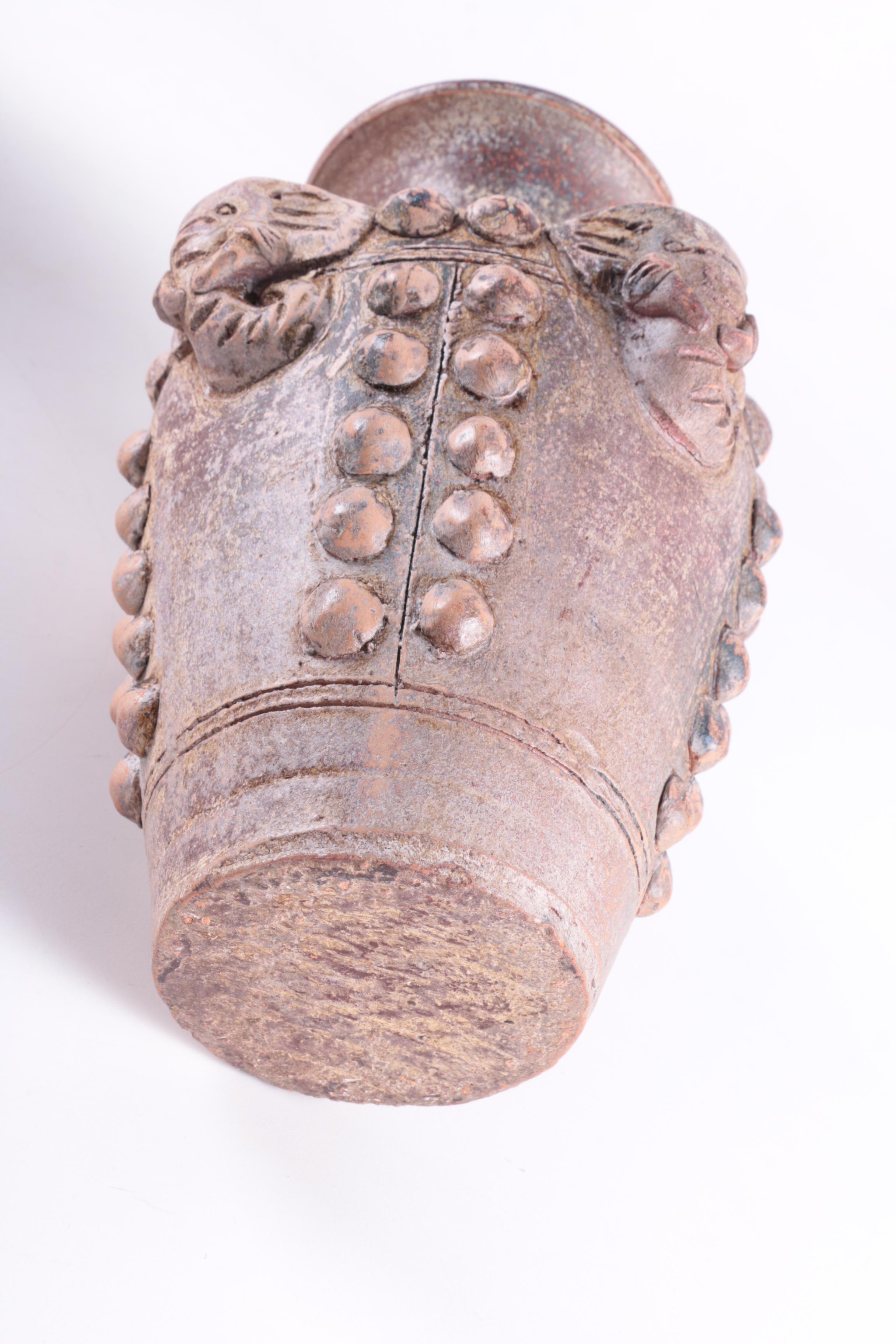 Earthenware Thai Elephant Themed Vases