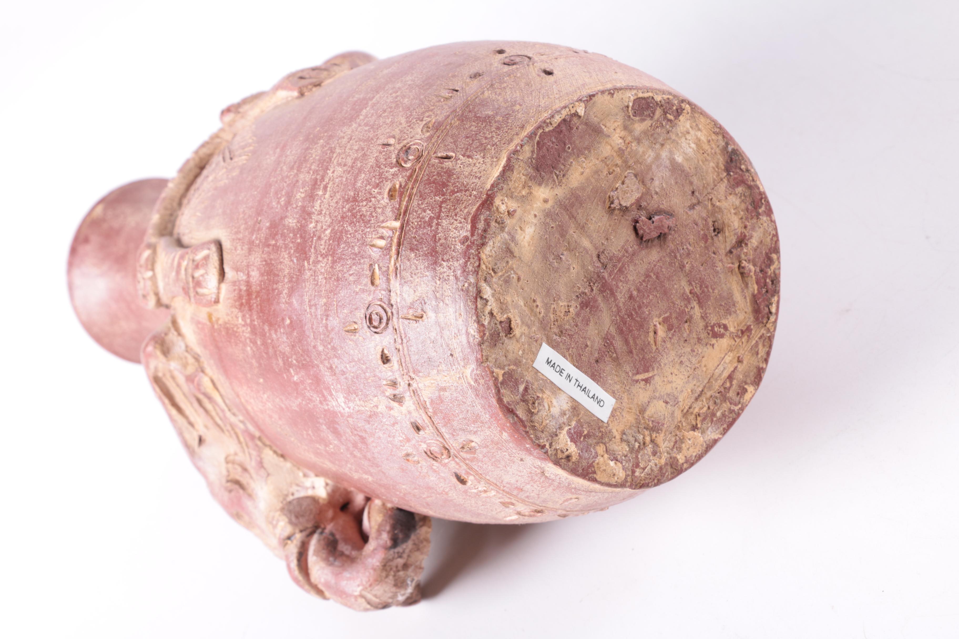 Earthenware Thai Elephant Themed Vases