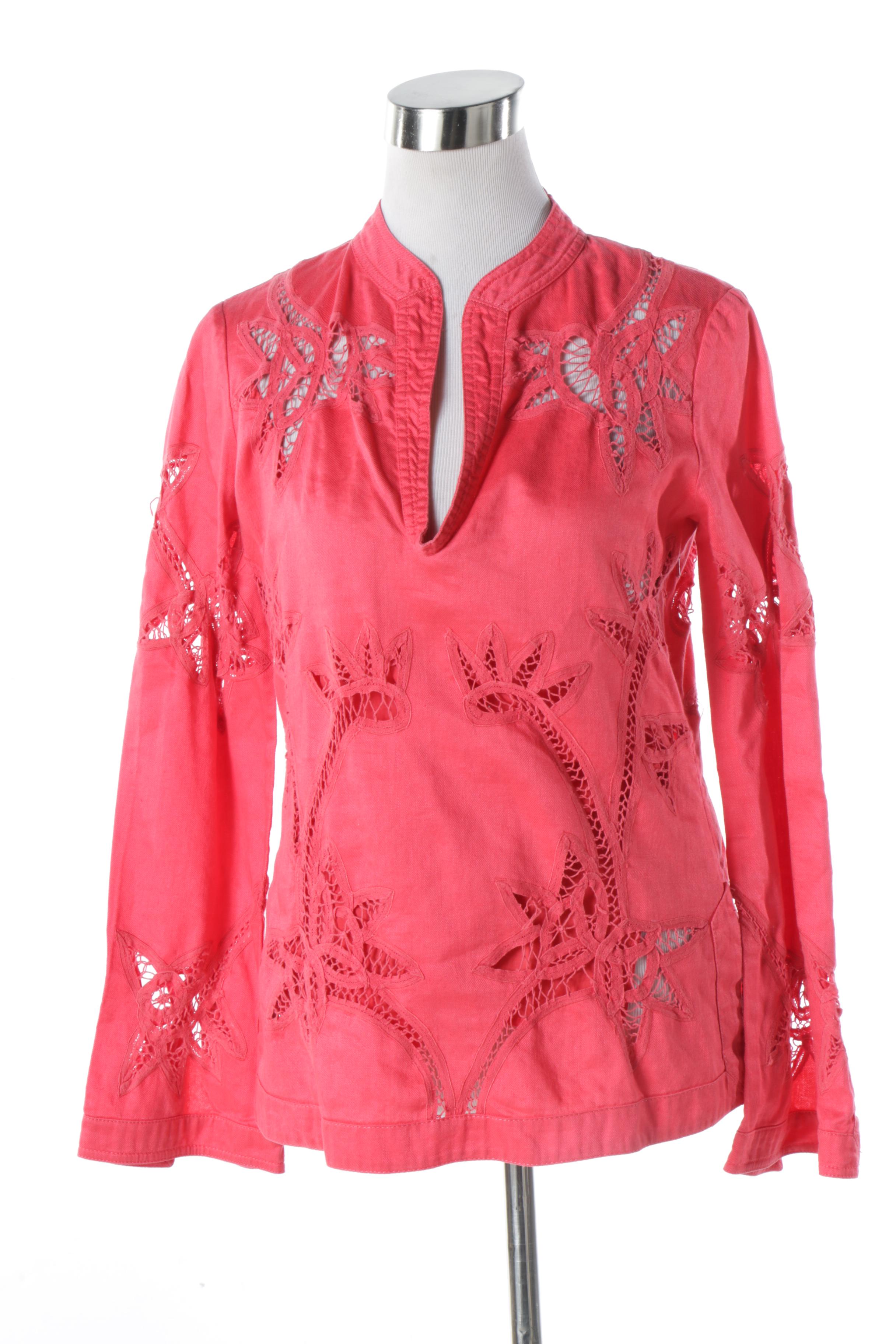 Tory Burch Silk and Cotton Blend Blouses