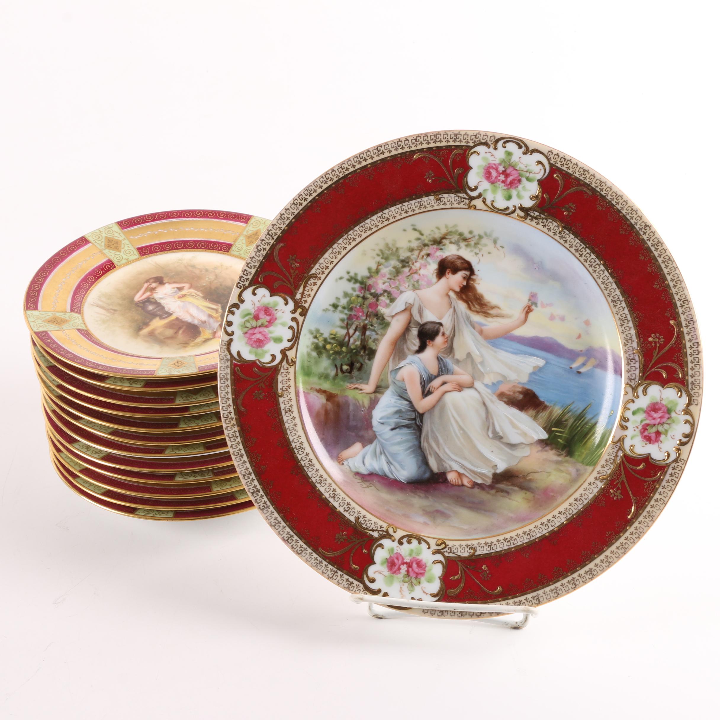 Antique Royal Vienna Porcelain Plates