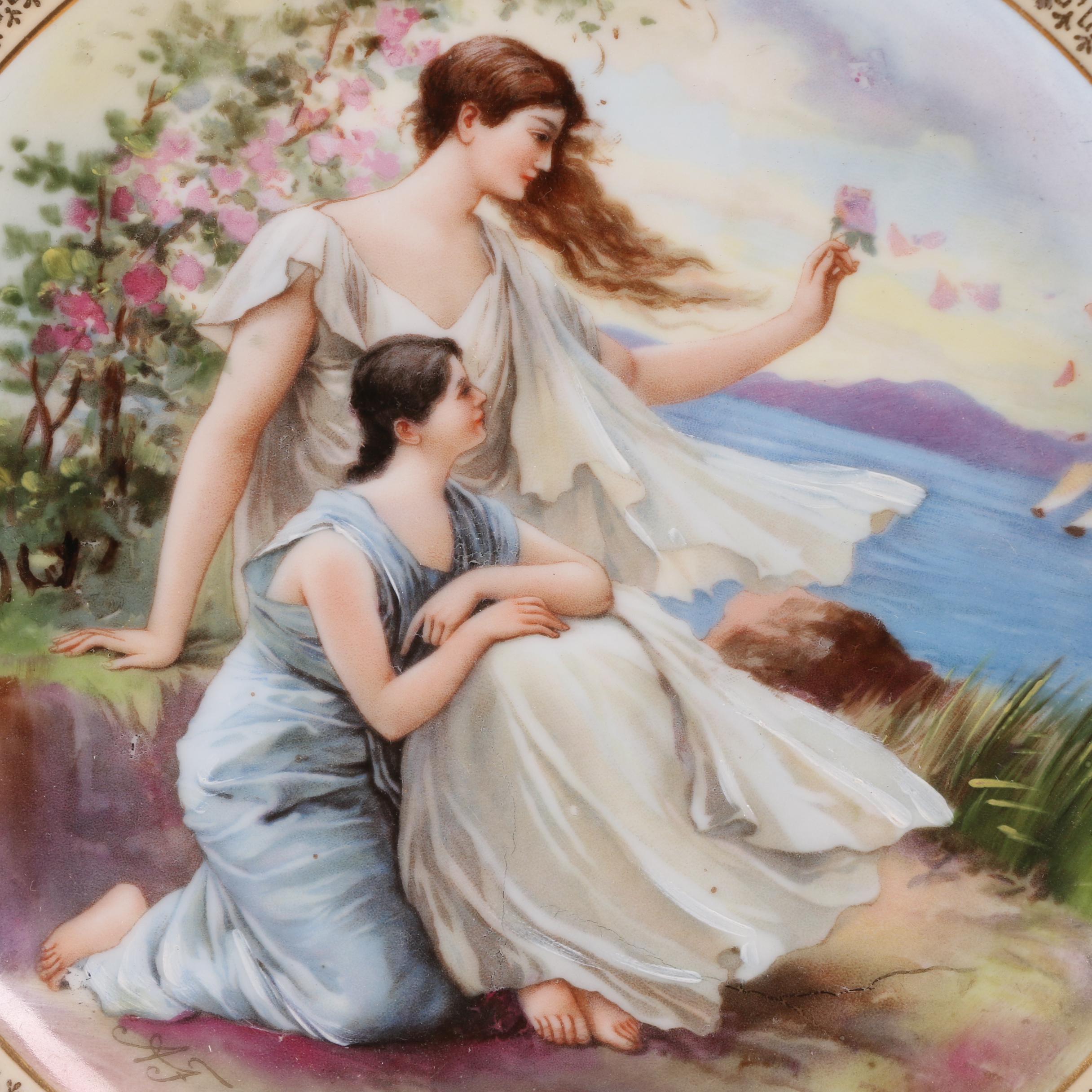 Antique Royal Vienna Porcelain Plates