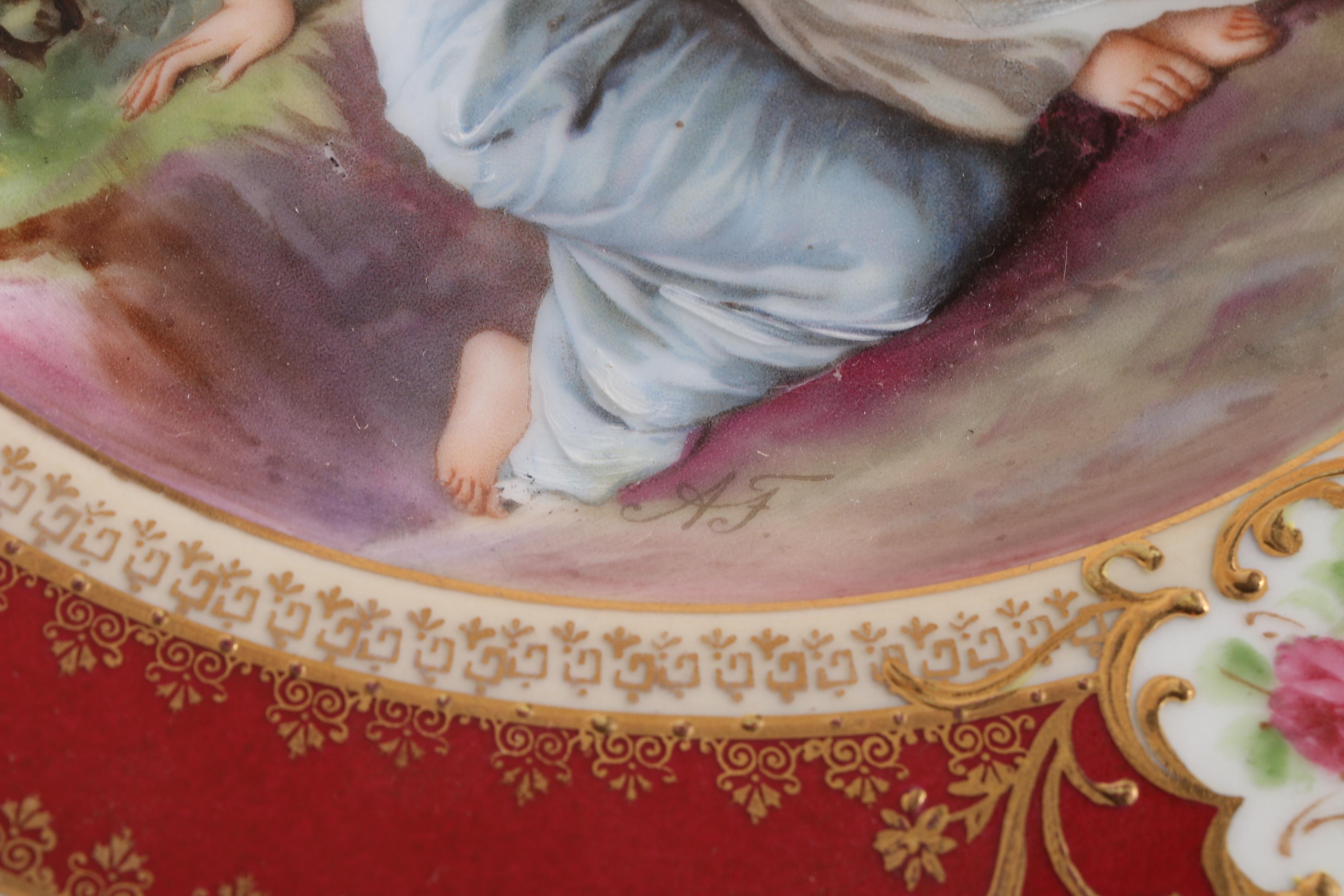 Antique Royal Vienna Porcelain Plates