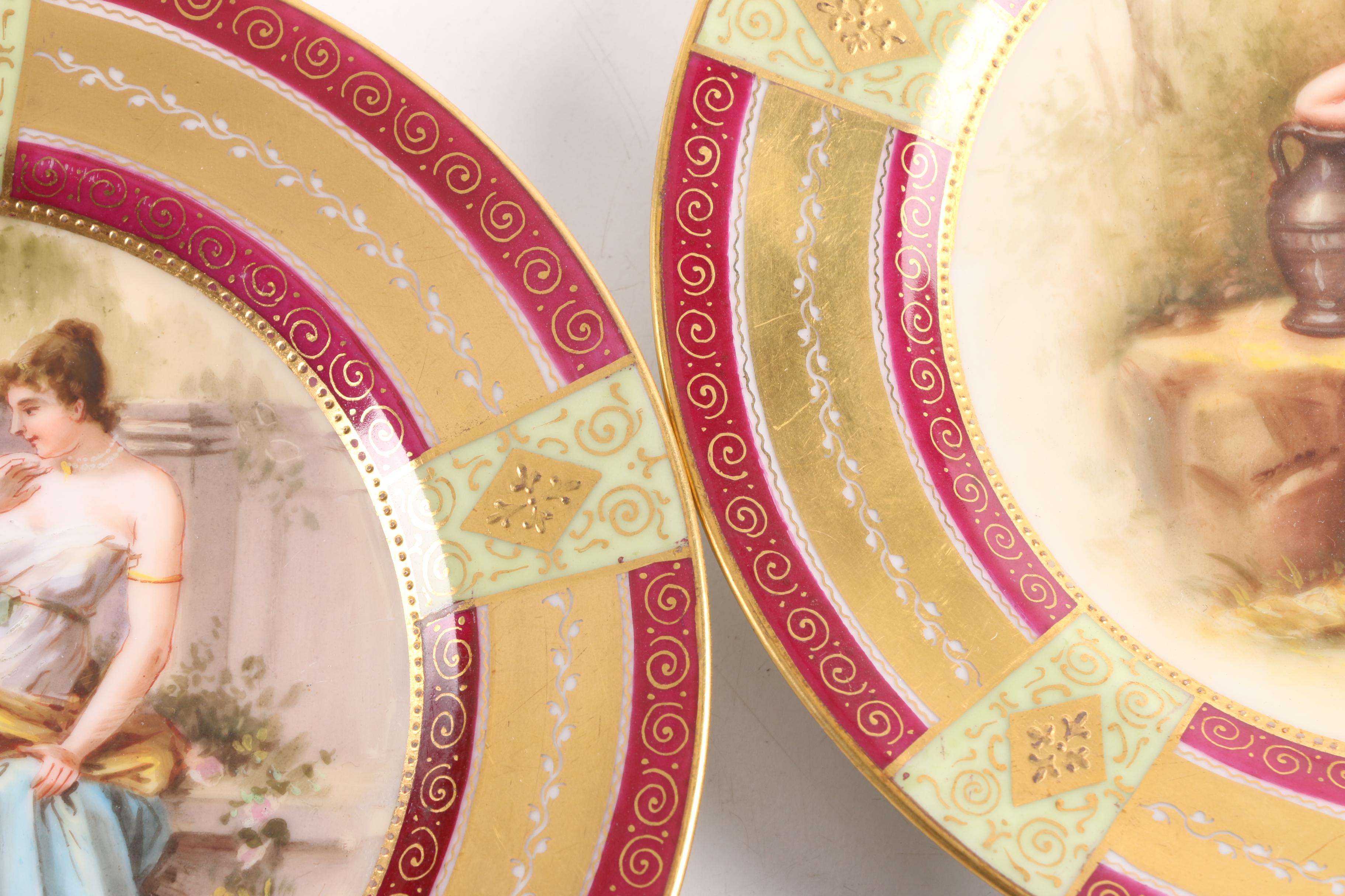 Antique Royal Vienna Porcelain Plates